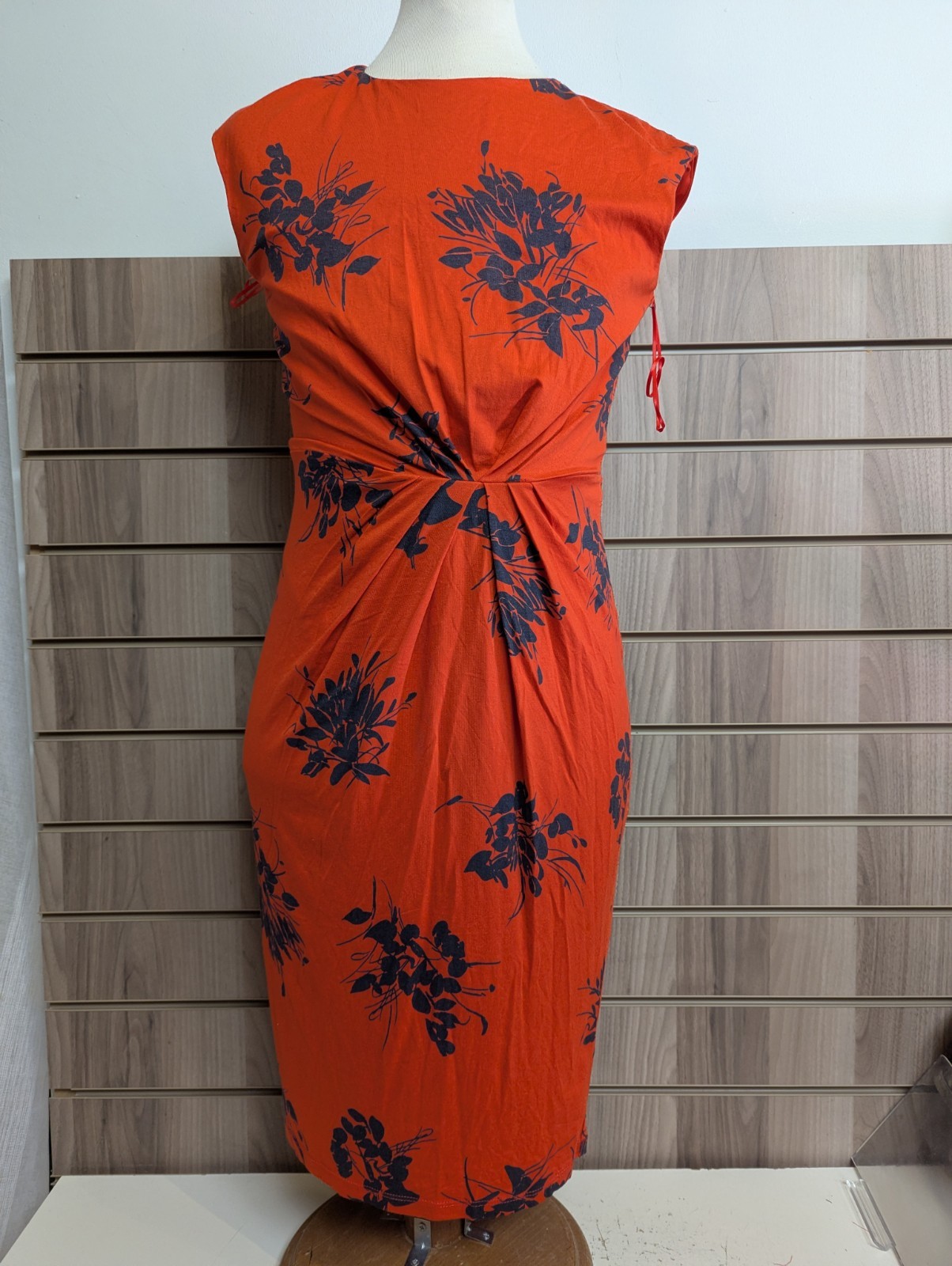 Phase Eight Sheath Dress Ladies Floral Lined Soft Zip Up Silhouette UK 12