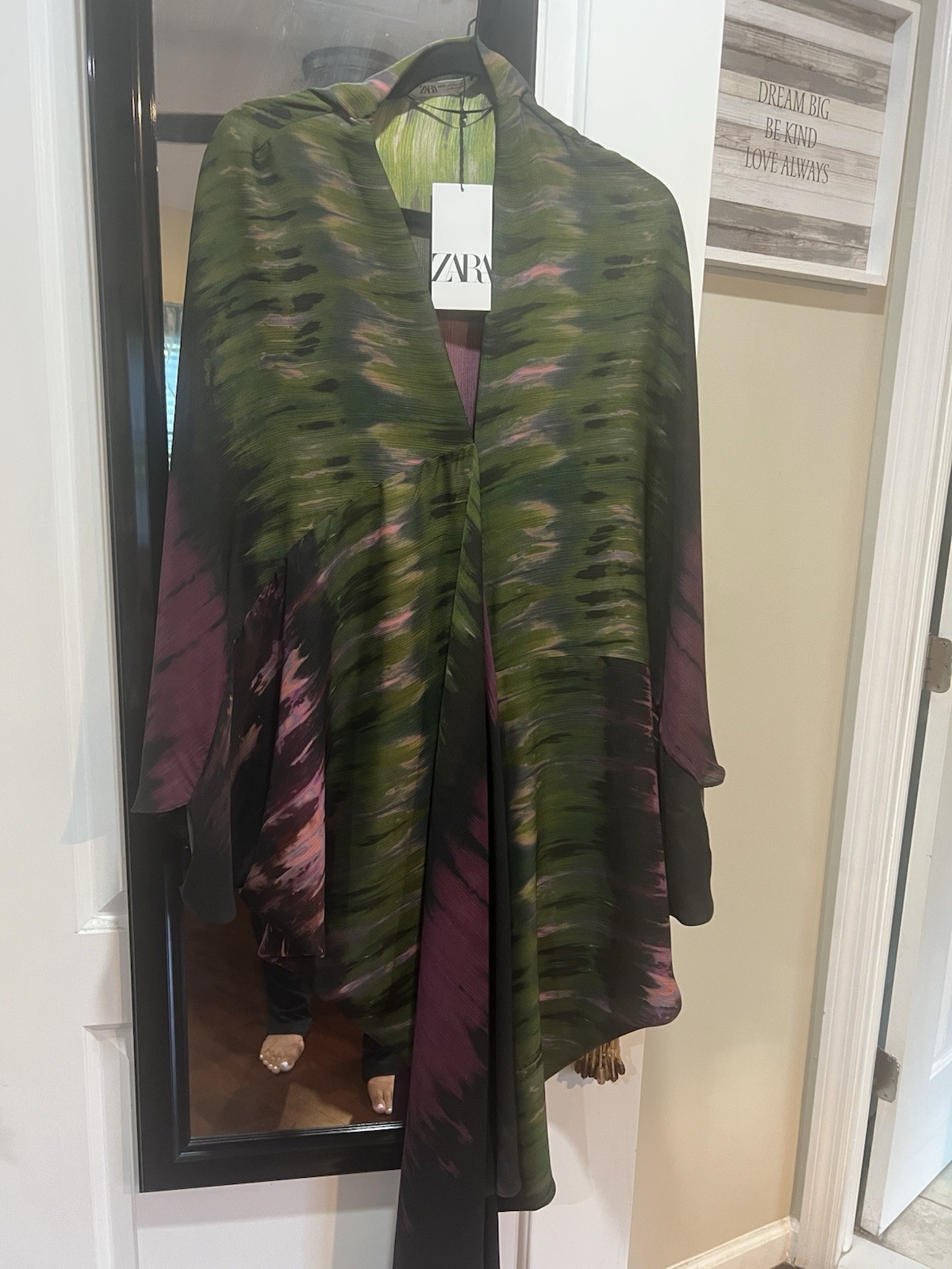 Zara ZW Collection Floral Oversize Kaftan Dress Size M/L NWT