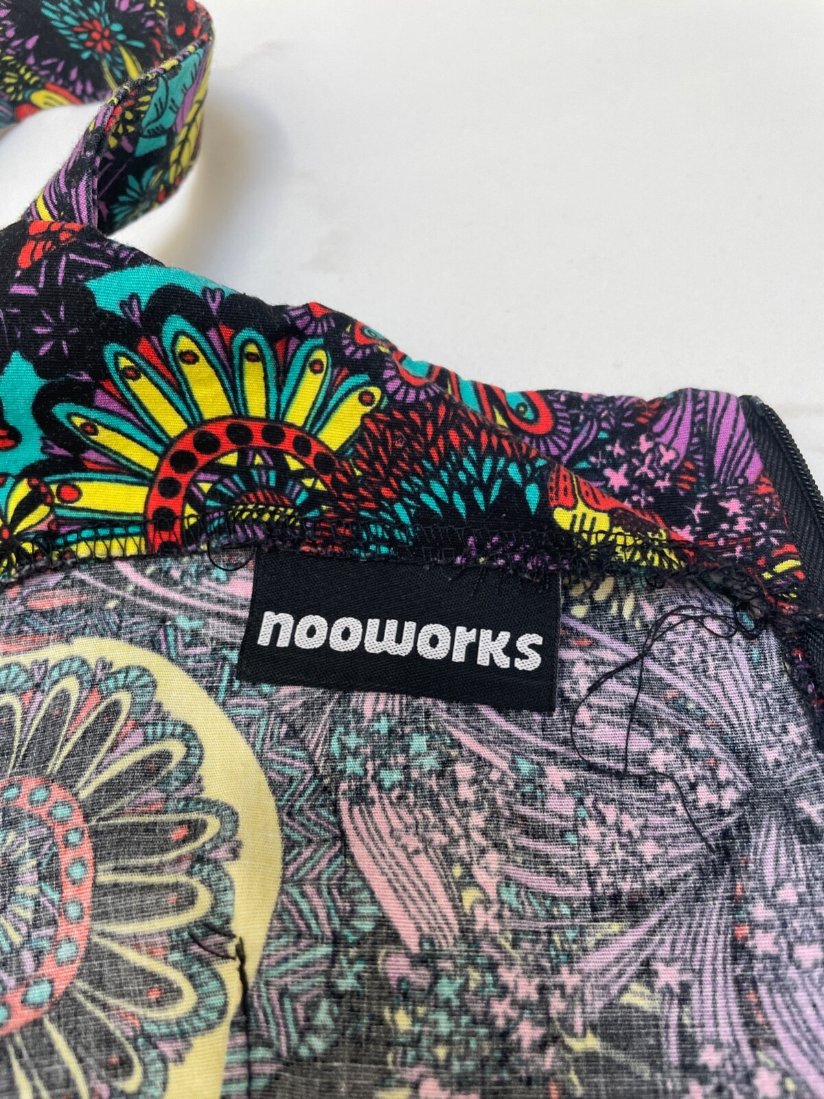 Nooworks California USA Multicoloured Sun Dress Retro Style Fabric