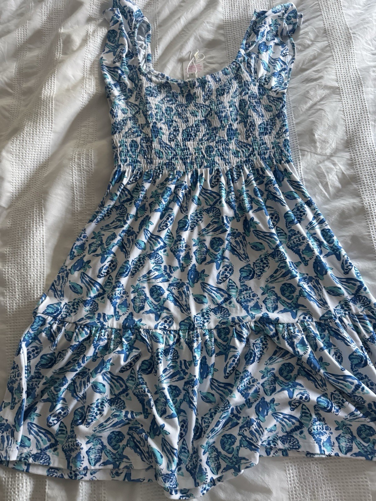 NWT LILLY PULITZER SIZE S JILLY SMOCKED DRESS *SHELL COLLECTOR*