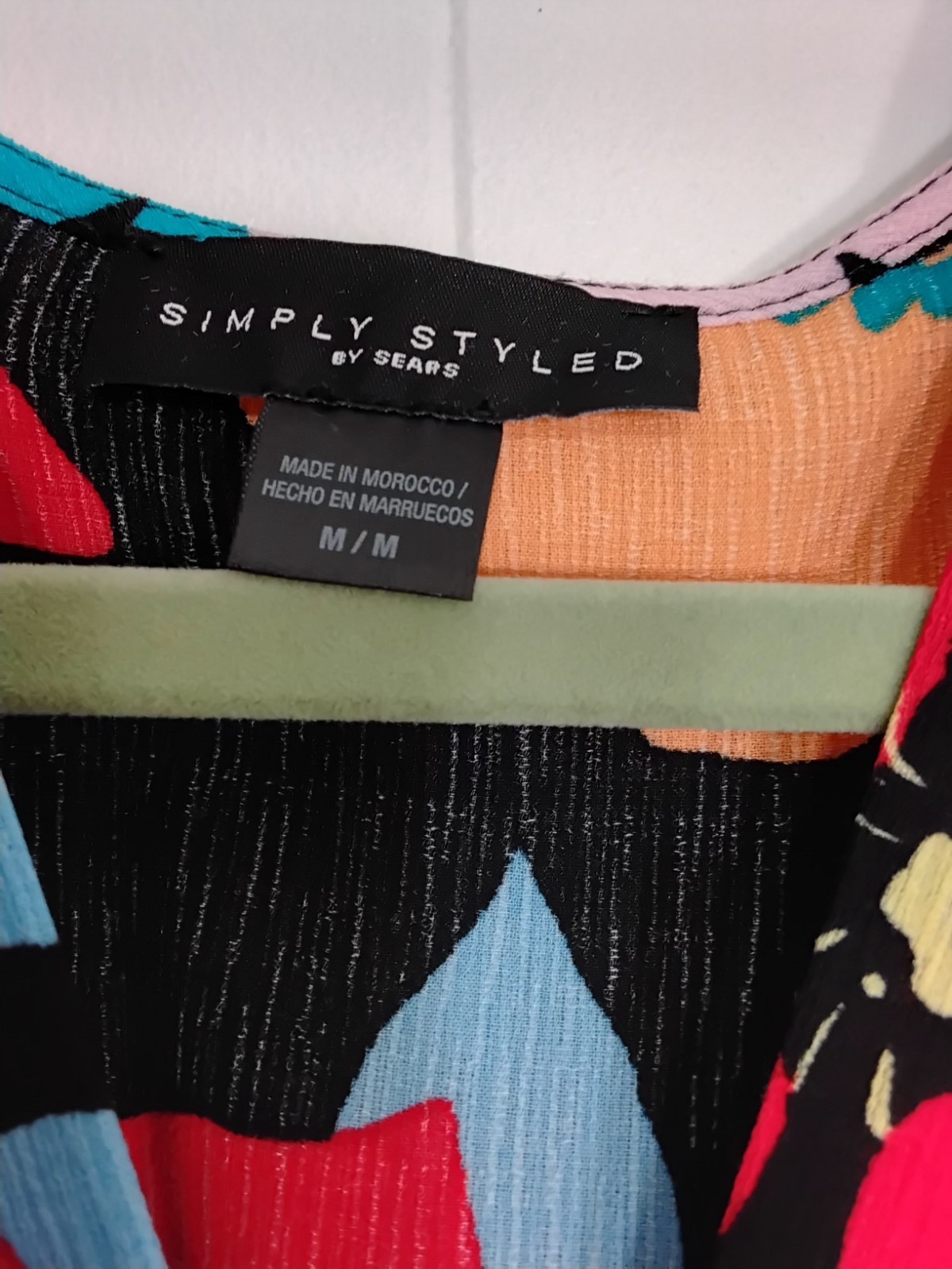 Simply Styled Dolman Rainbow Stripe Spring wrap Dress Size M