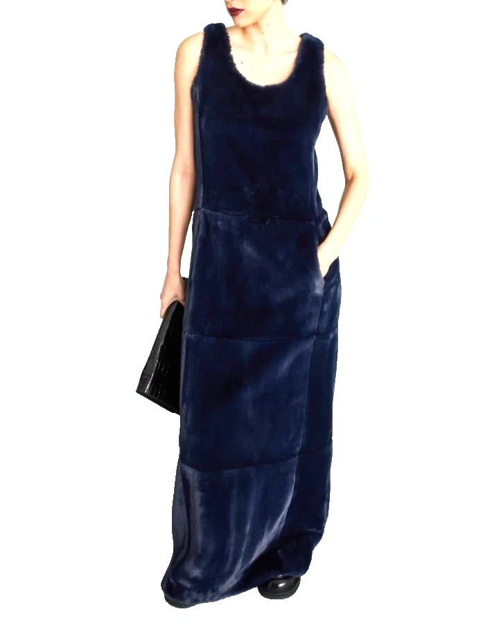 ✨MAX MARA Teddy Style Fabric Long Dress 44IT, 40De, 42Fr, 10US, 12Gb