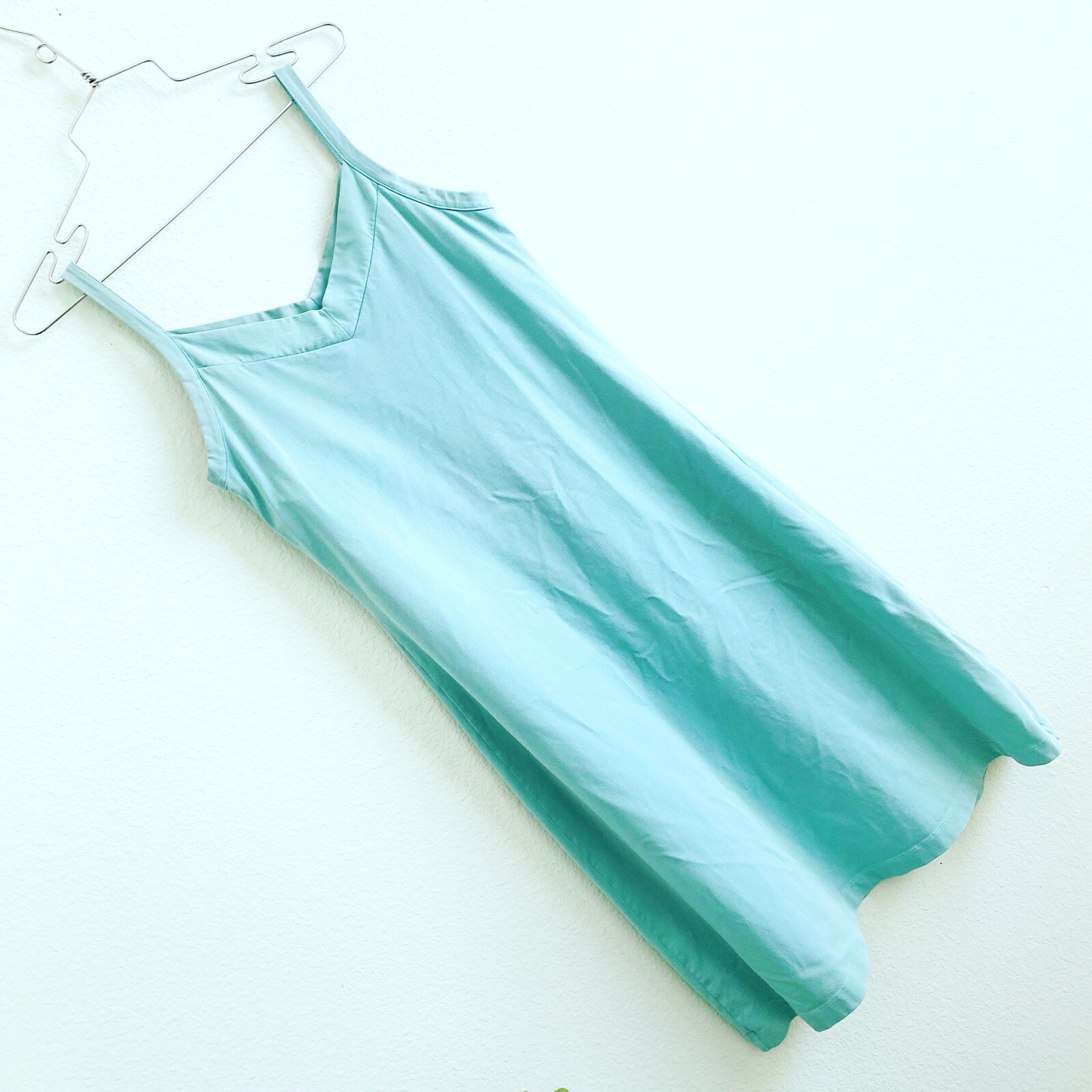 PATAGONIA tank dress sleeveless outdoor medium sea mist green blue