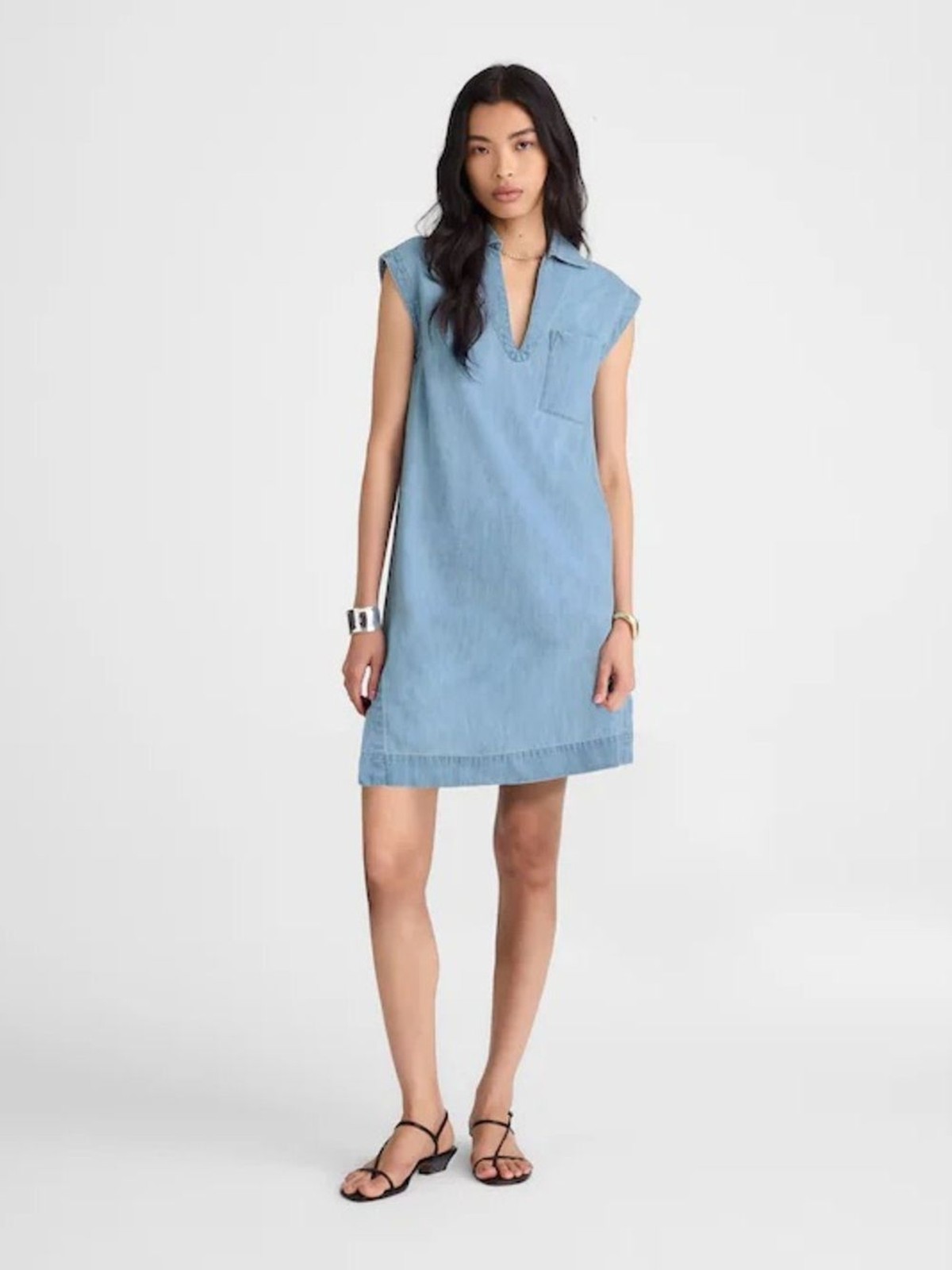 Madewell NWT Denim Tunic Dress Size XS in Kelleyville Wash, Super Stretch Denim