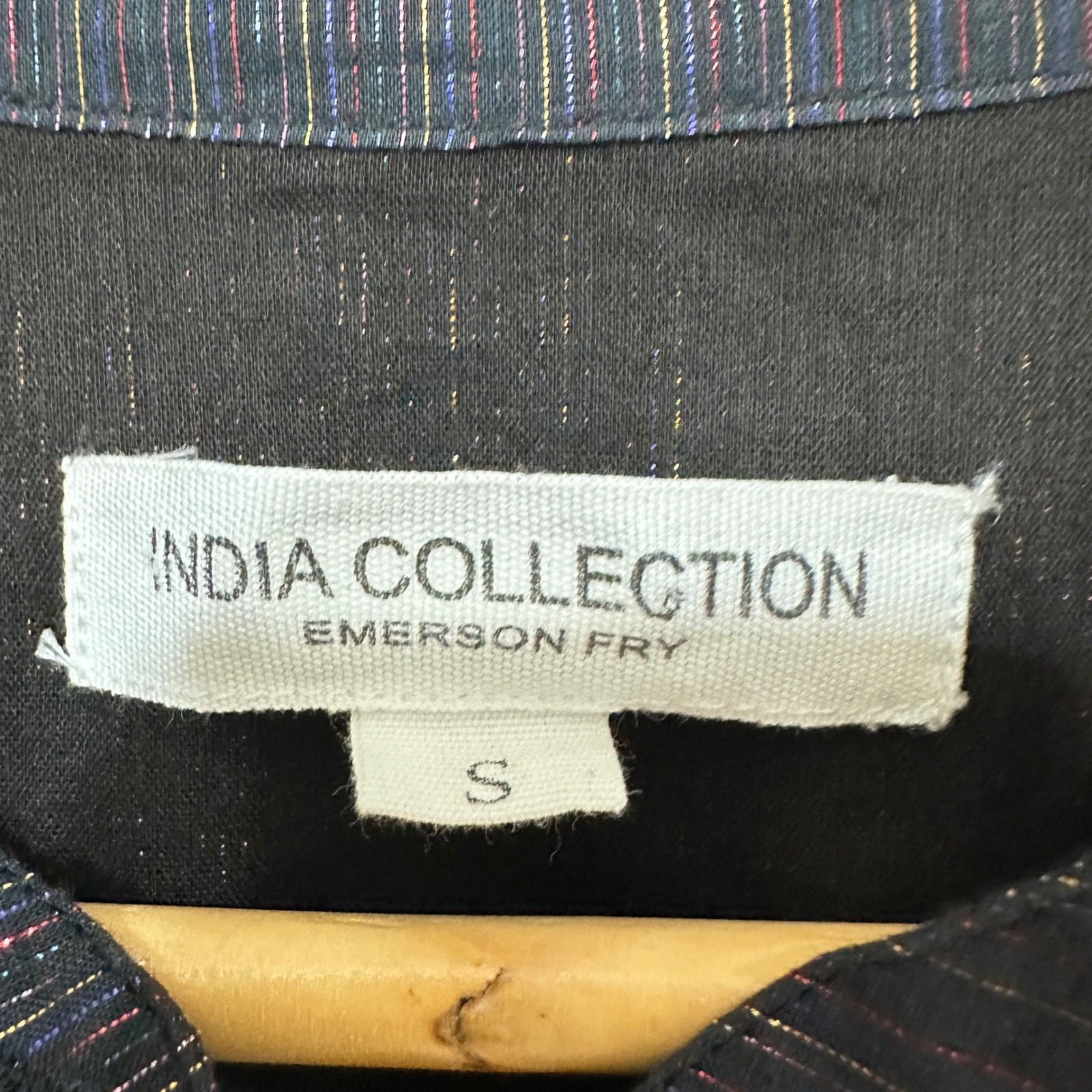 Emerson Fry Lucy Maxi Dress Womens Small Rainbow Black Lurex Cotton Puff Sleeve