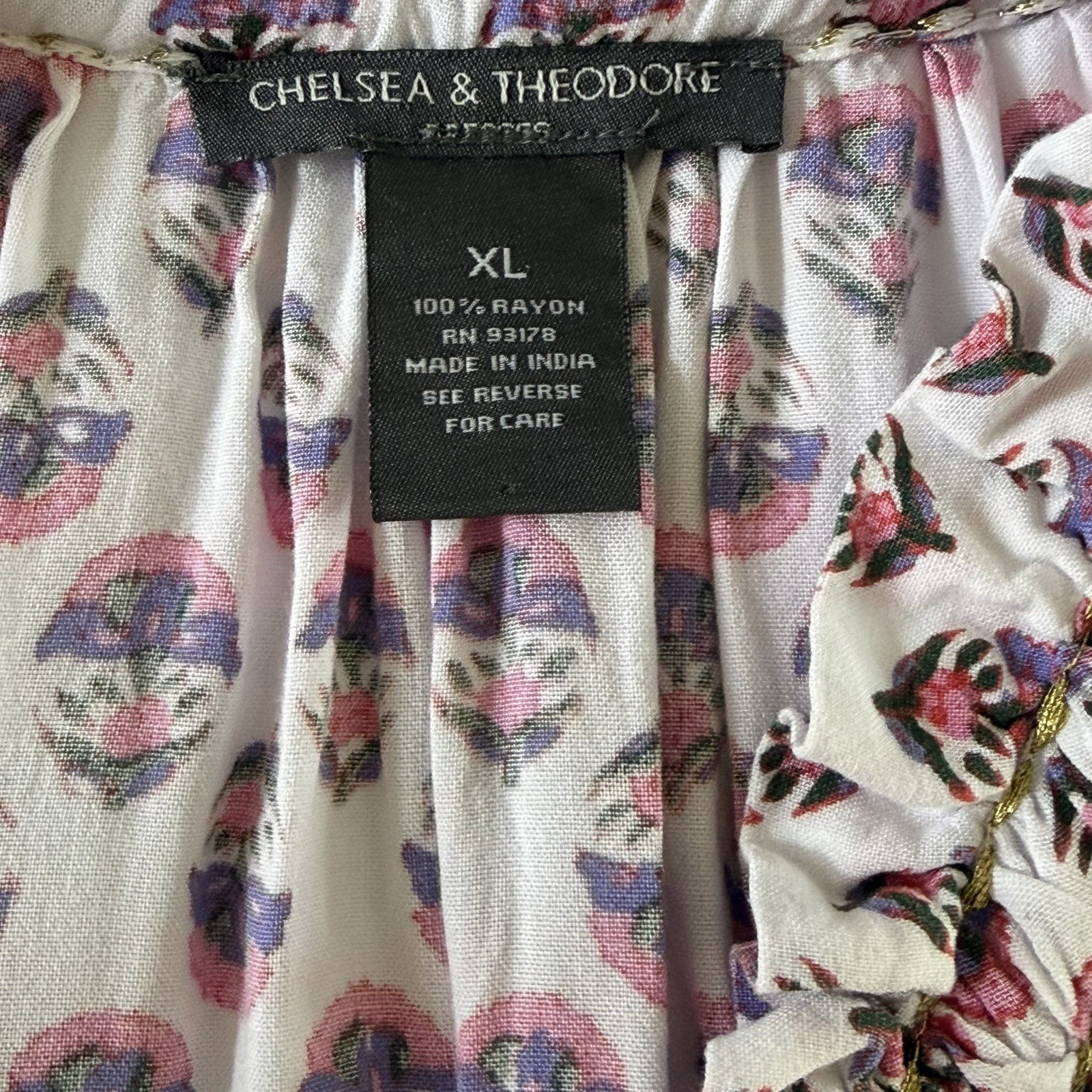 Chelsea & Theodore Boho Pink Maxi Dress Women’s XL Sleevless Tiered Mixed Prints