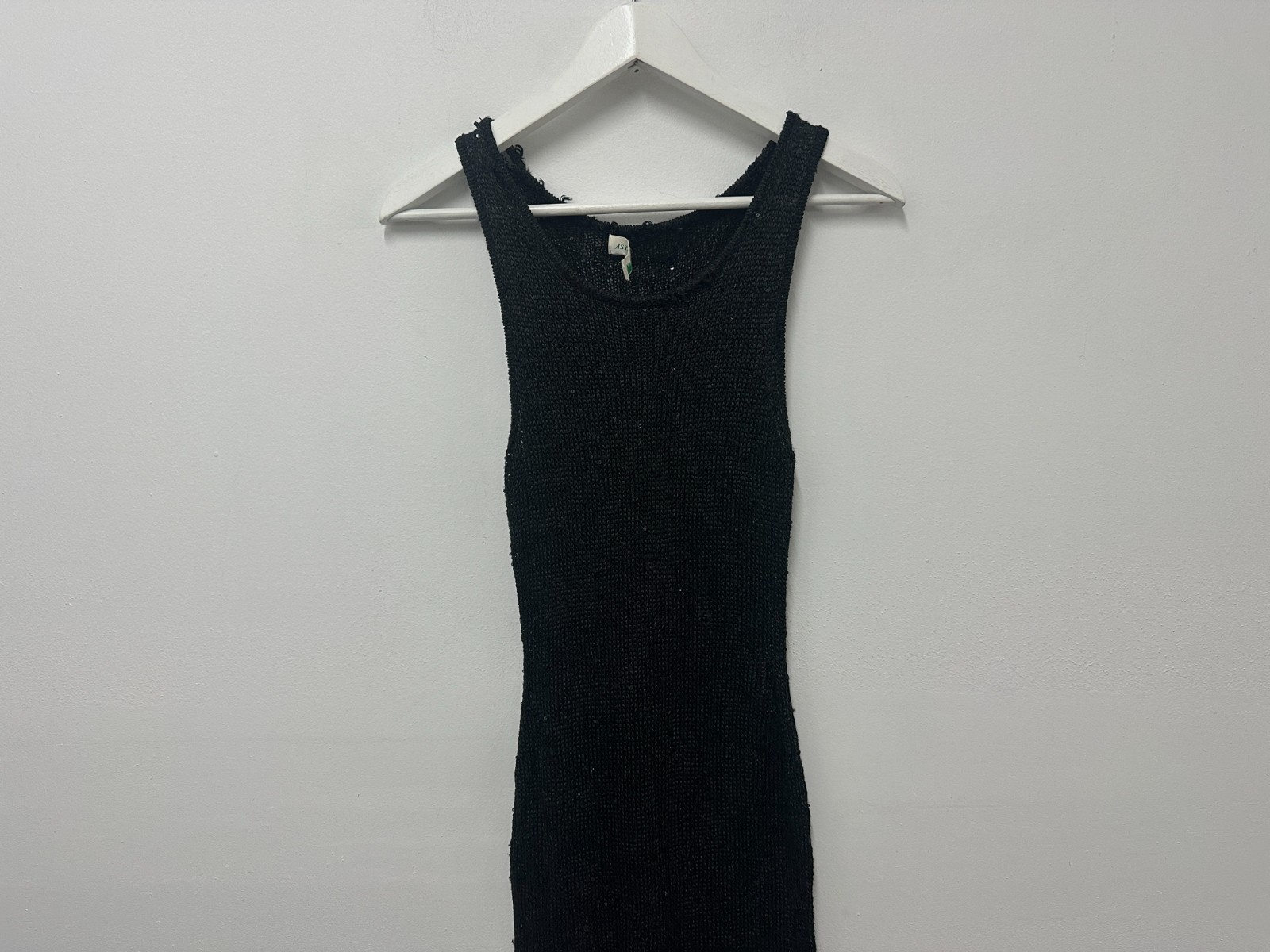 Asta Resort Size XS Natalia Black Maxi Dress with Sequins, Sleeveless Long Dress