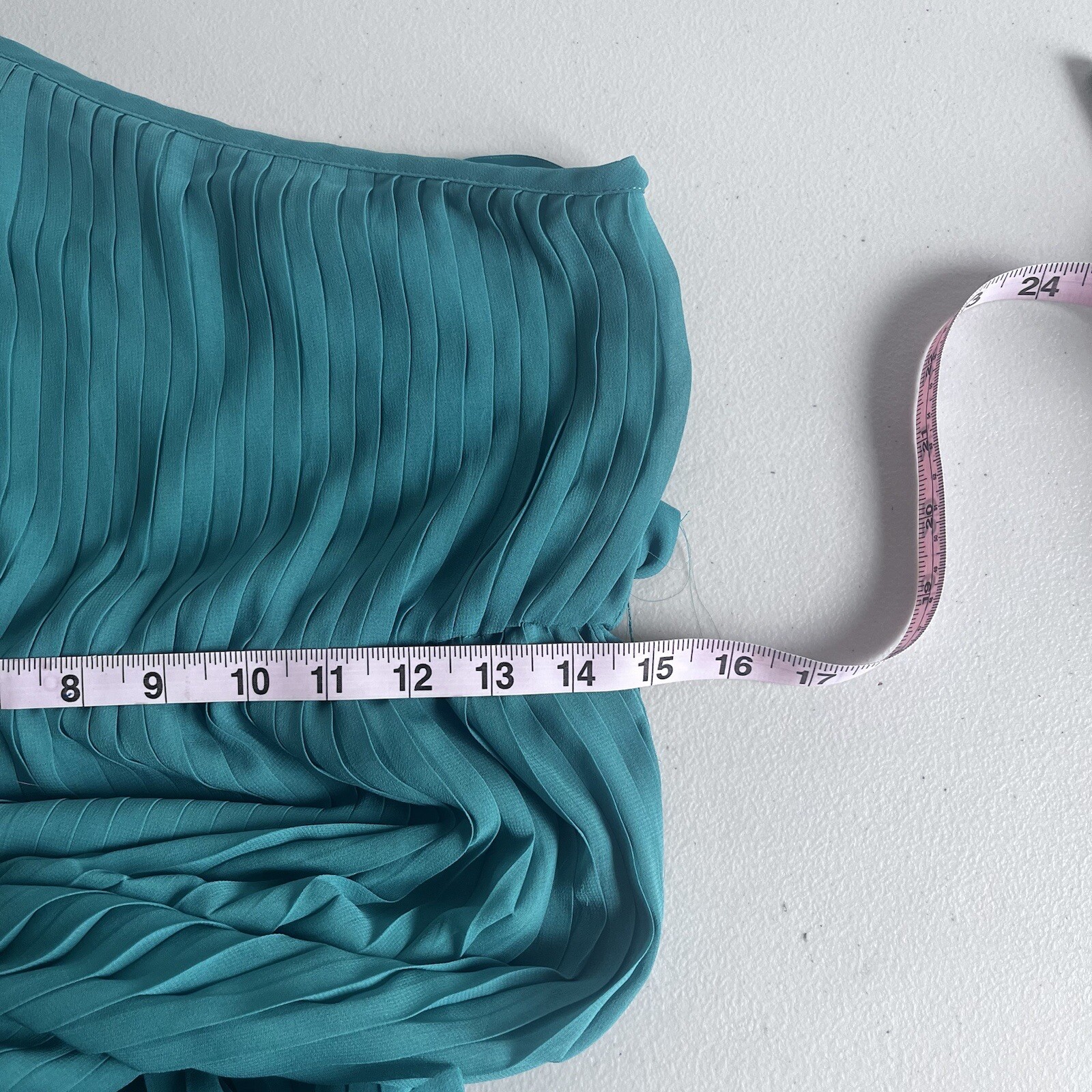 Lush Emerald Green Pleated Single Shoulder Maxi Dress Bridesmaid Size L