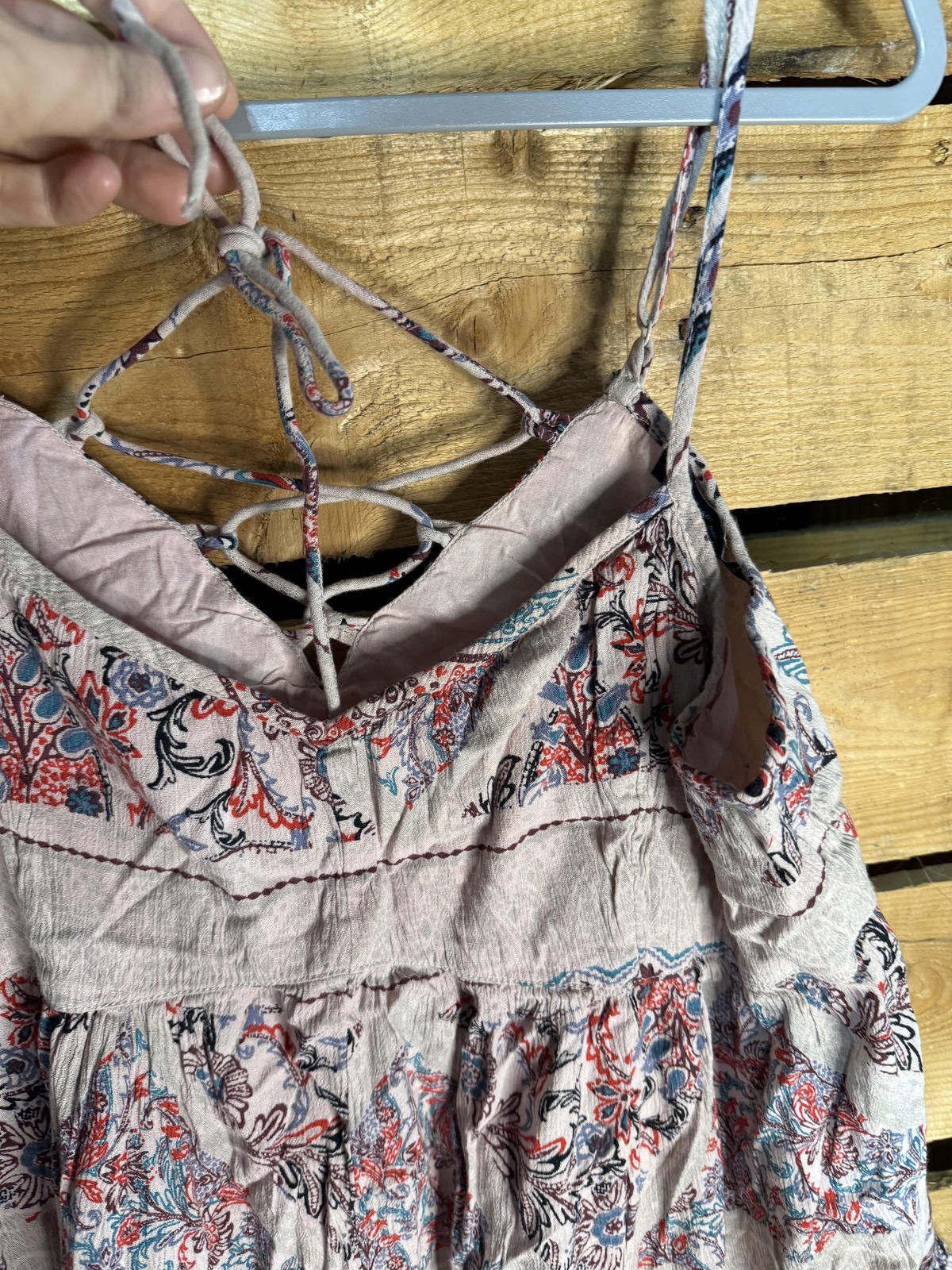Bohemian Patterned Spaghetti Strap Dress