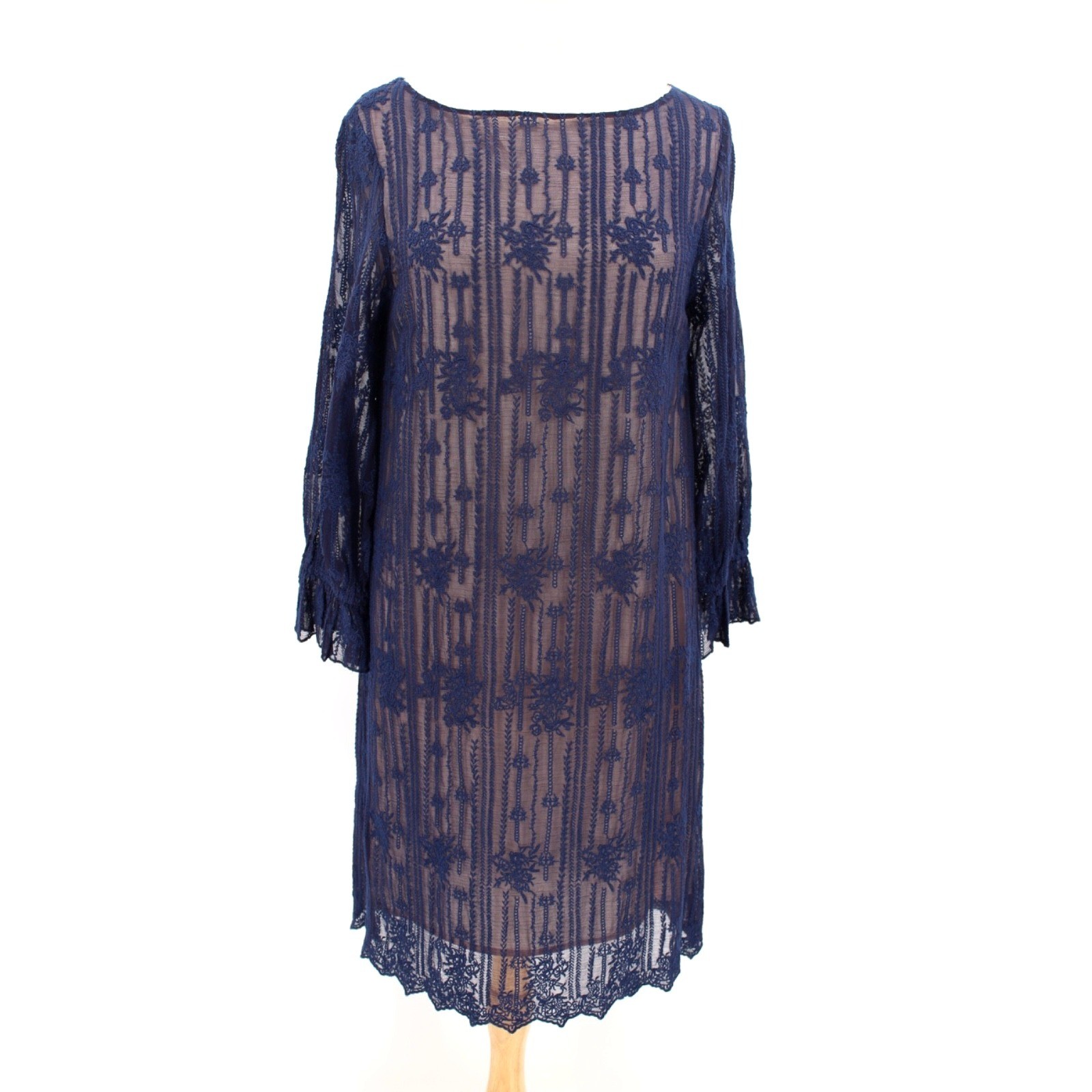 Sundance Catalog Emma Graceful Dress women’s Medium Blue whitchy whimisgoth