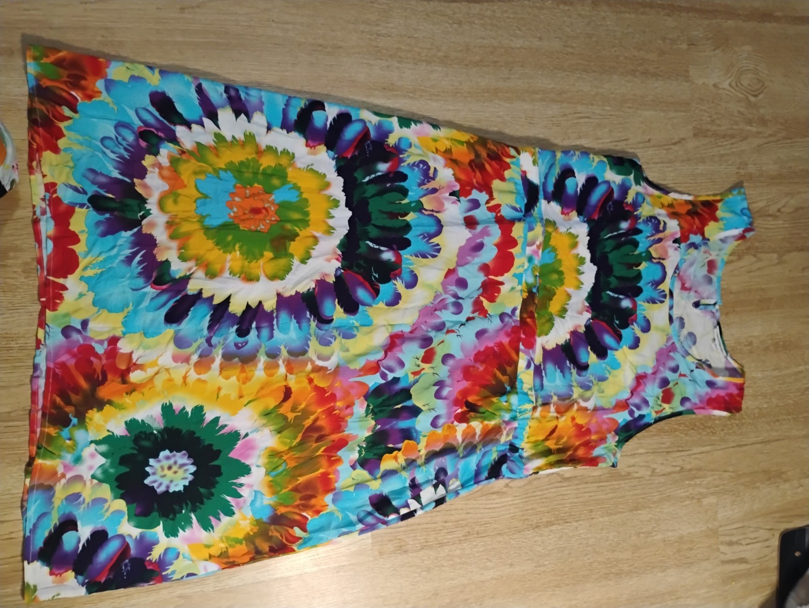 Serengeti Rainbow Multicolor Tie Dye Thin Dress Size 1X