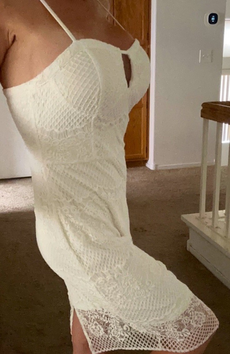 Guess Cream ivory Cocktail evening wedding Dress size 8