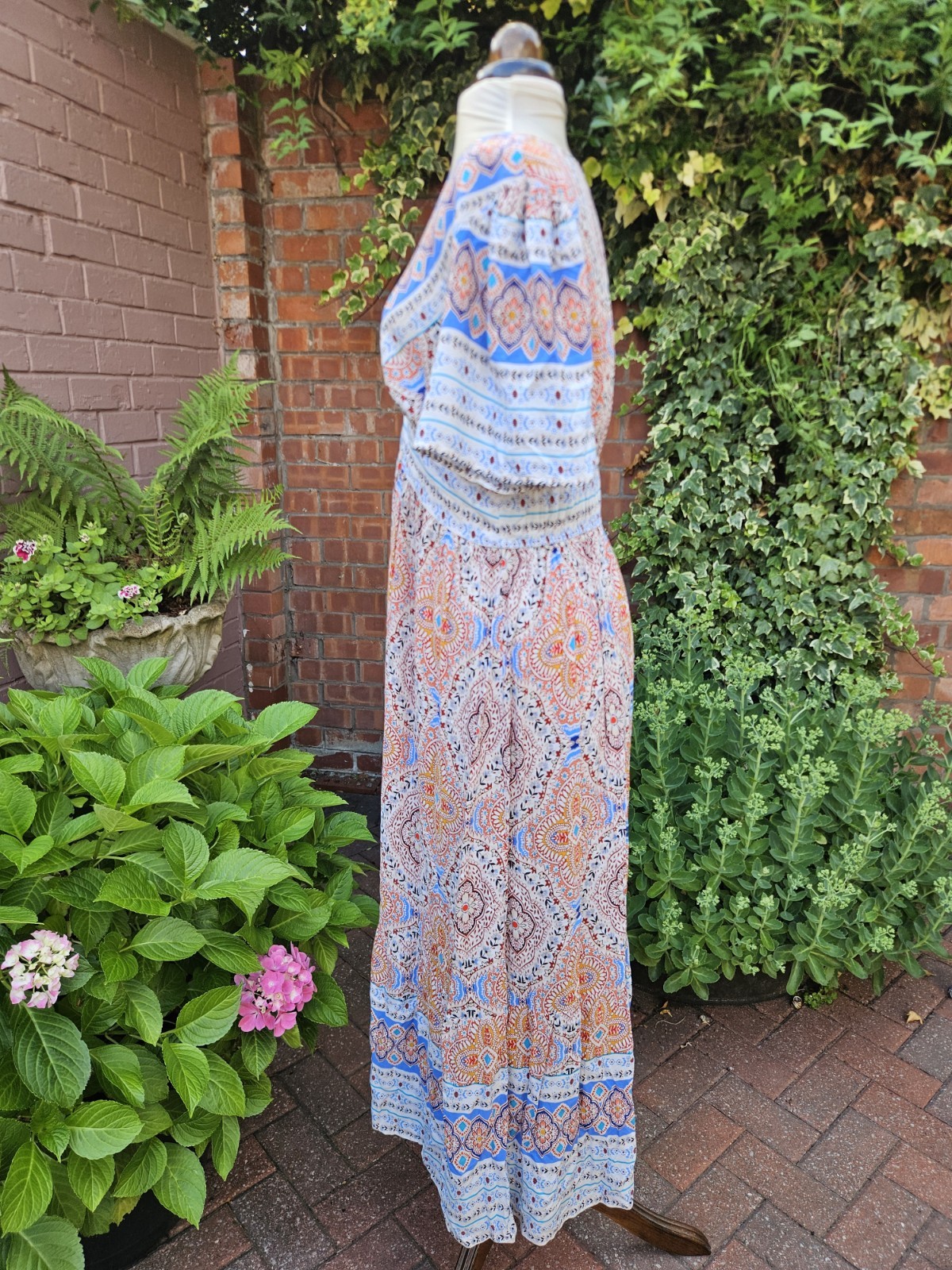 Floaty Boho 70s Style Breathable Summer Holiday Festival Dress Hippie Folk 14