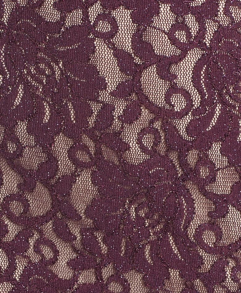 Sequin Hearts Junior Womens 9 Eggplant Off The Shoulder 2 PC Lace Gown NWT