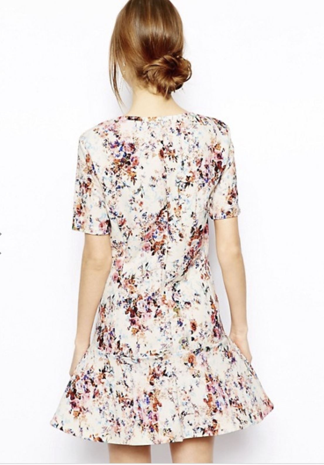 WAREHOUSE Floral Dress 10 Cream Wedding Guest Races Party Summer Graduation New