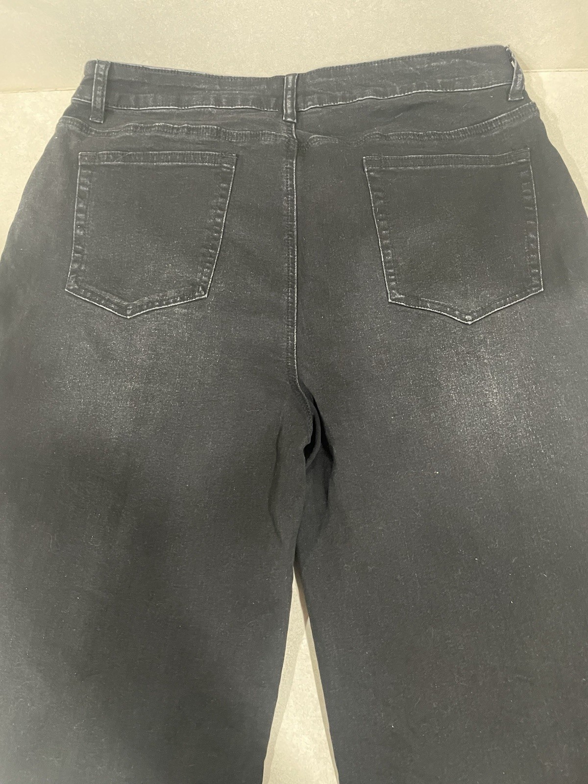 EVALESS Womens Baggy Jeans High Waist Straight Leg Wide Leg Stretchy Size 16