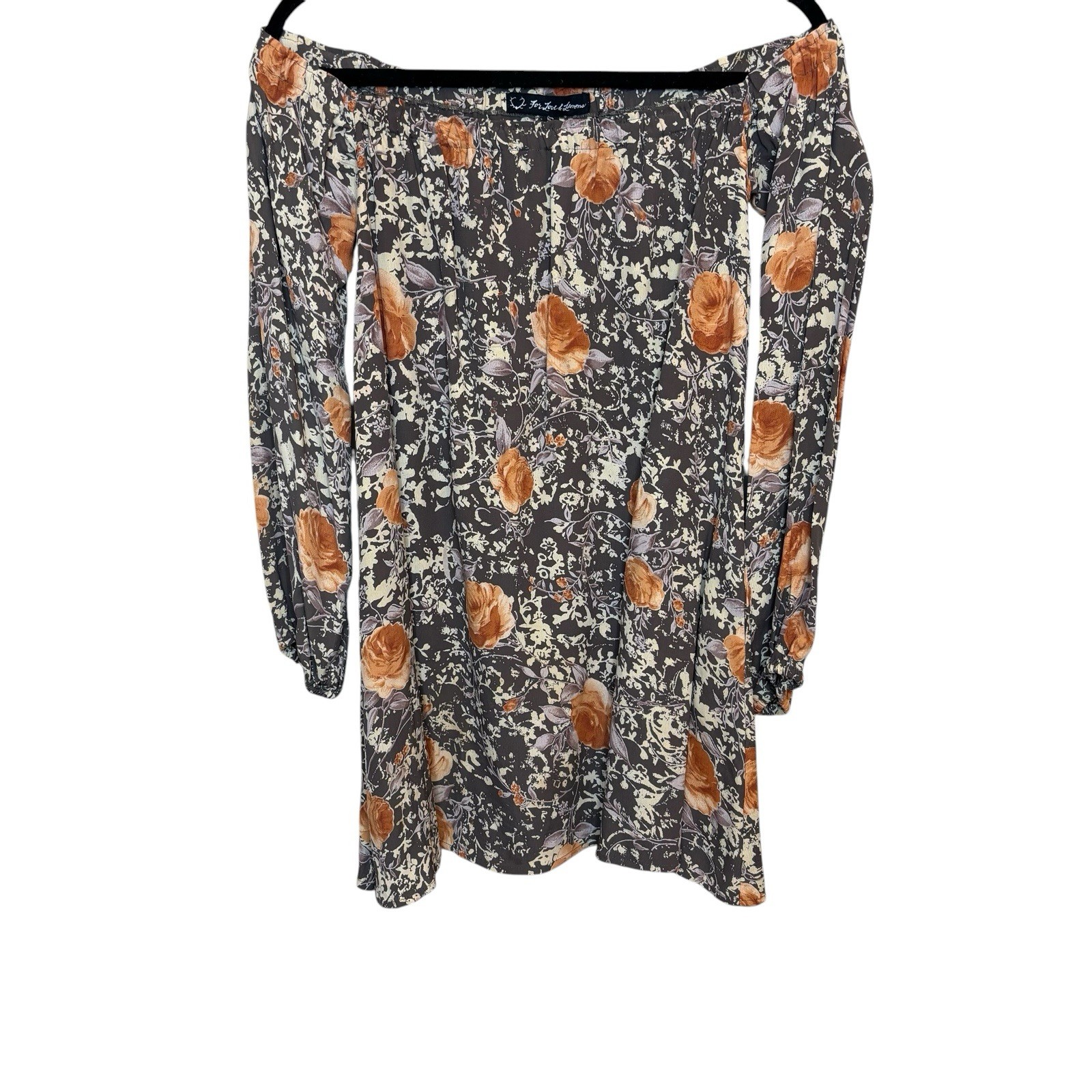 For Love And Lemons Wilson Mini Dress Small Rose Acid Wash Boho Coquette Garden