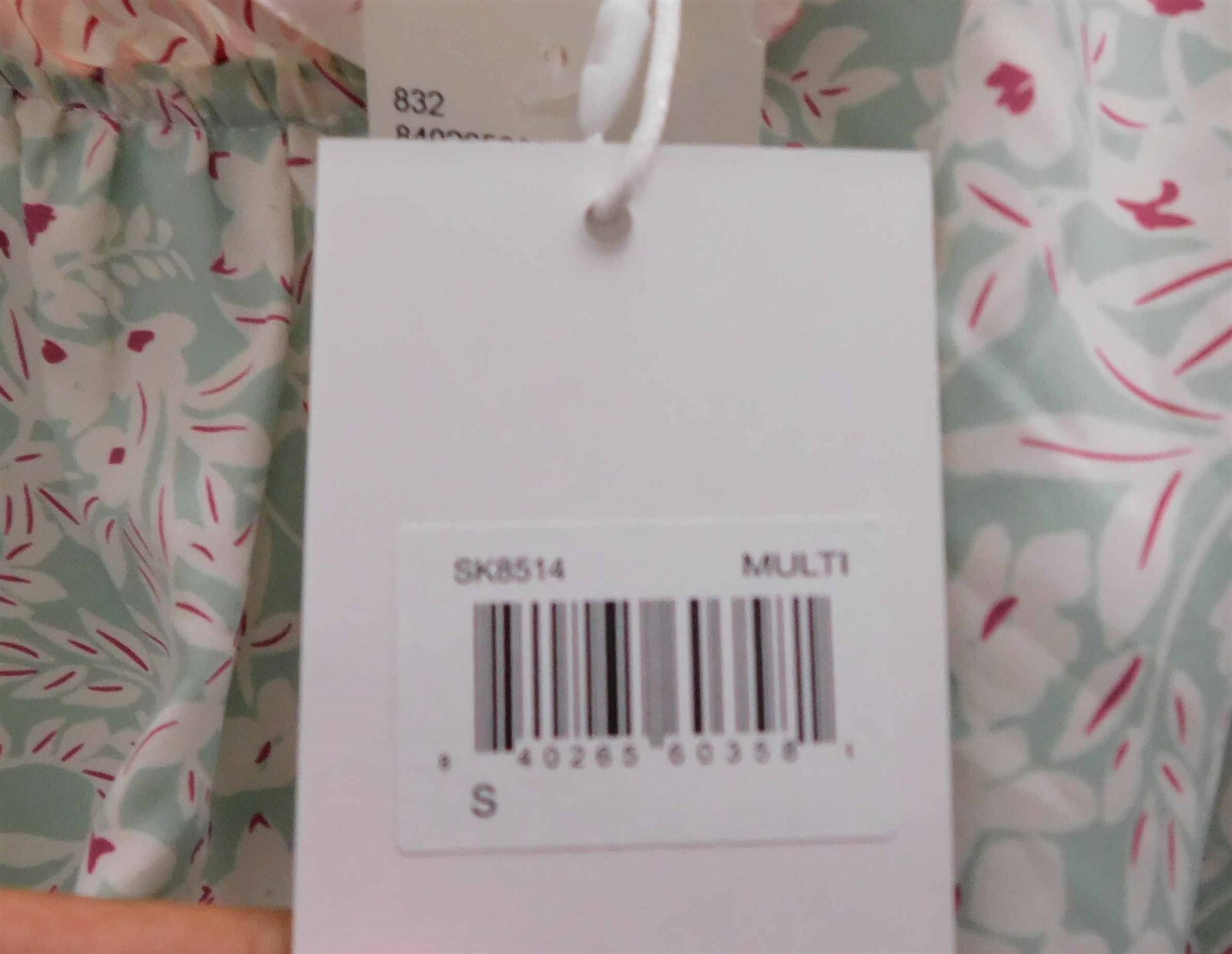 New Stellah SK8514 Floral Multi Color Flounce Dress sz S
