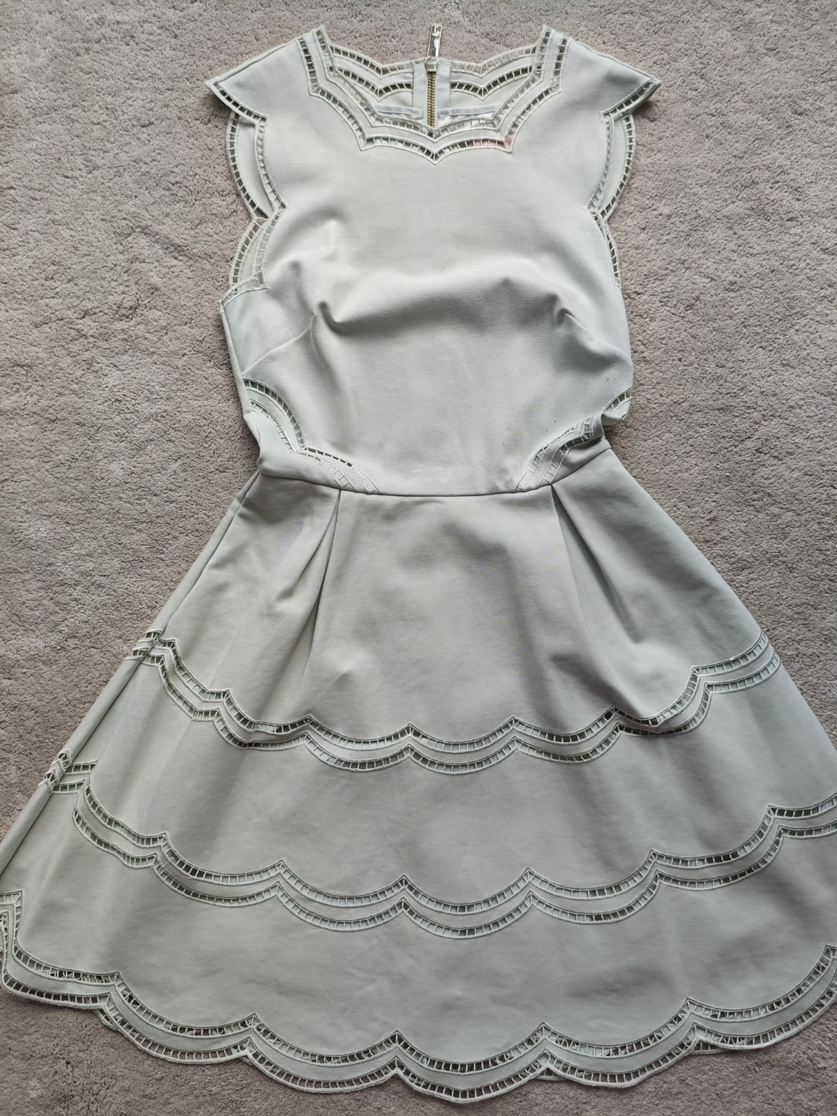 Ted Baker Women’s Scallop Sleeveless Dress In Powder Green Size 0