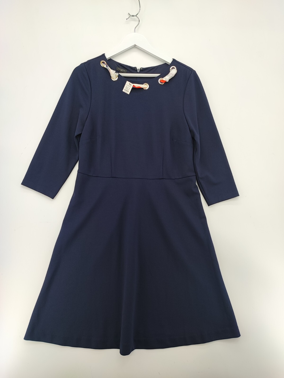 Talbots Women’s Dress Navy Blue Preppy Nautical Patriotic Spring Office Size 12P