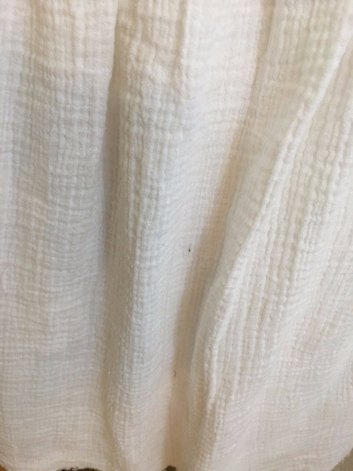 NEW SOME DAYS LOVIN SLIDING CURRENTS COTTON GAUZE BABYDOLL WHITE DRESS SIZE S