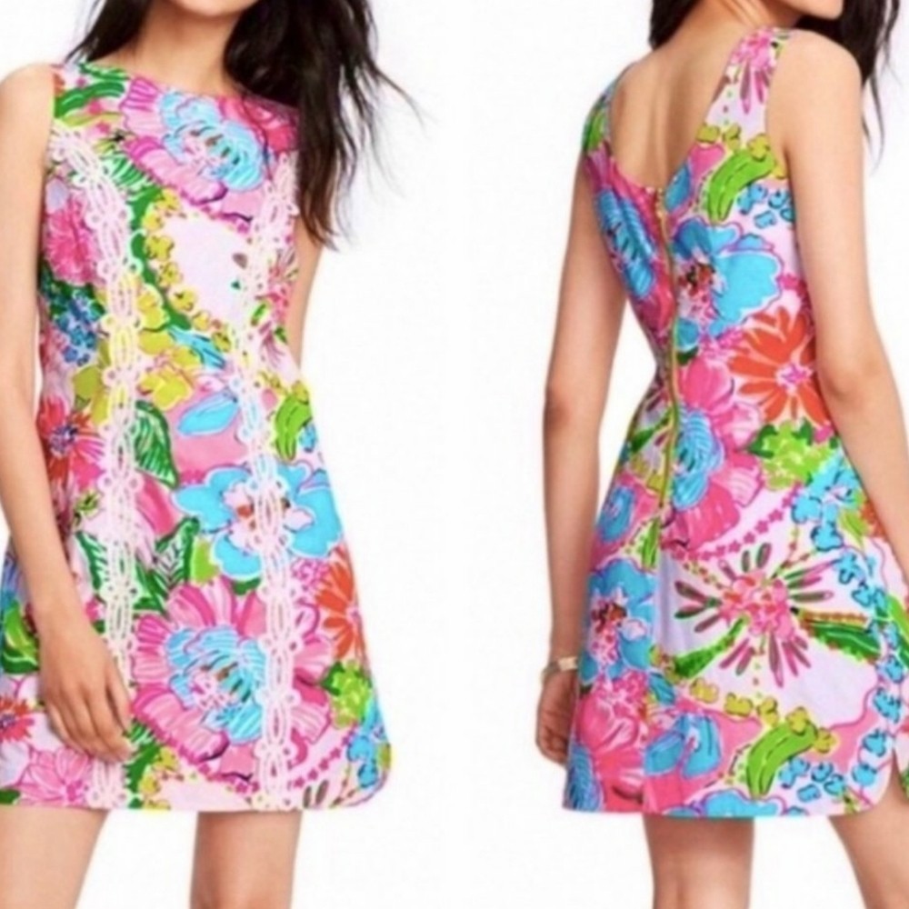 Lilly Pulitzer Girls Target 20th Anniv. Nosey Posie Shift Dress size:XL (14/16)