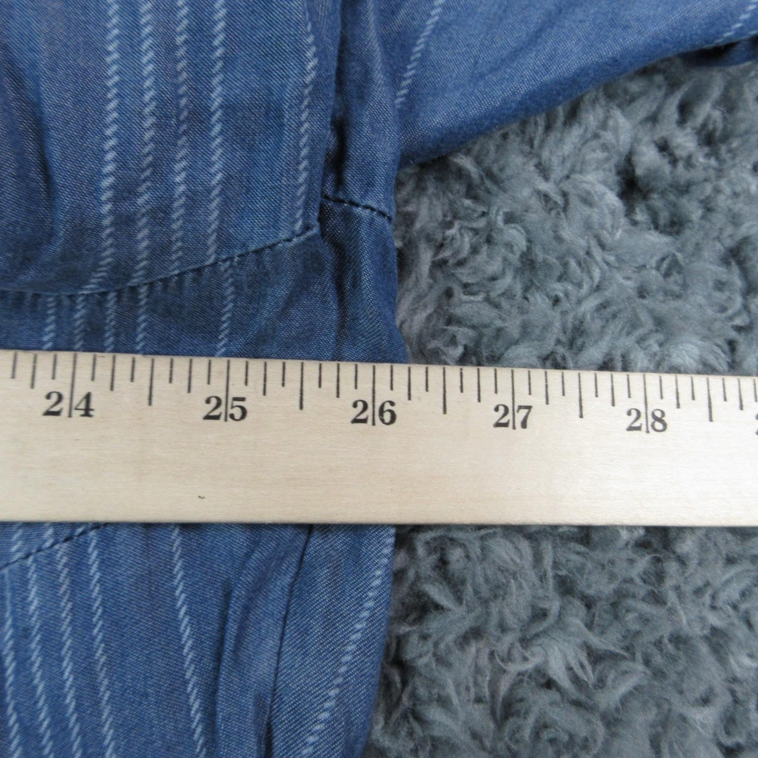 Market & Spruce Dress Womens 2X Blue Trapeze & Swing Midi 3/4 Puff Sleeve NWT