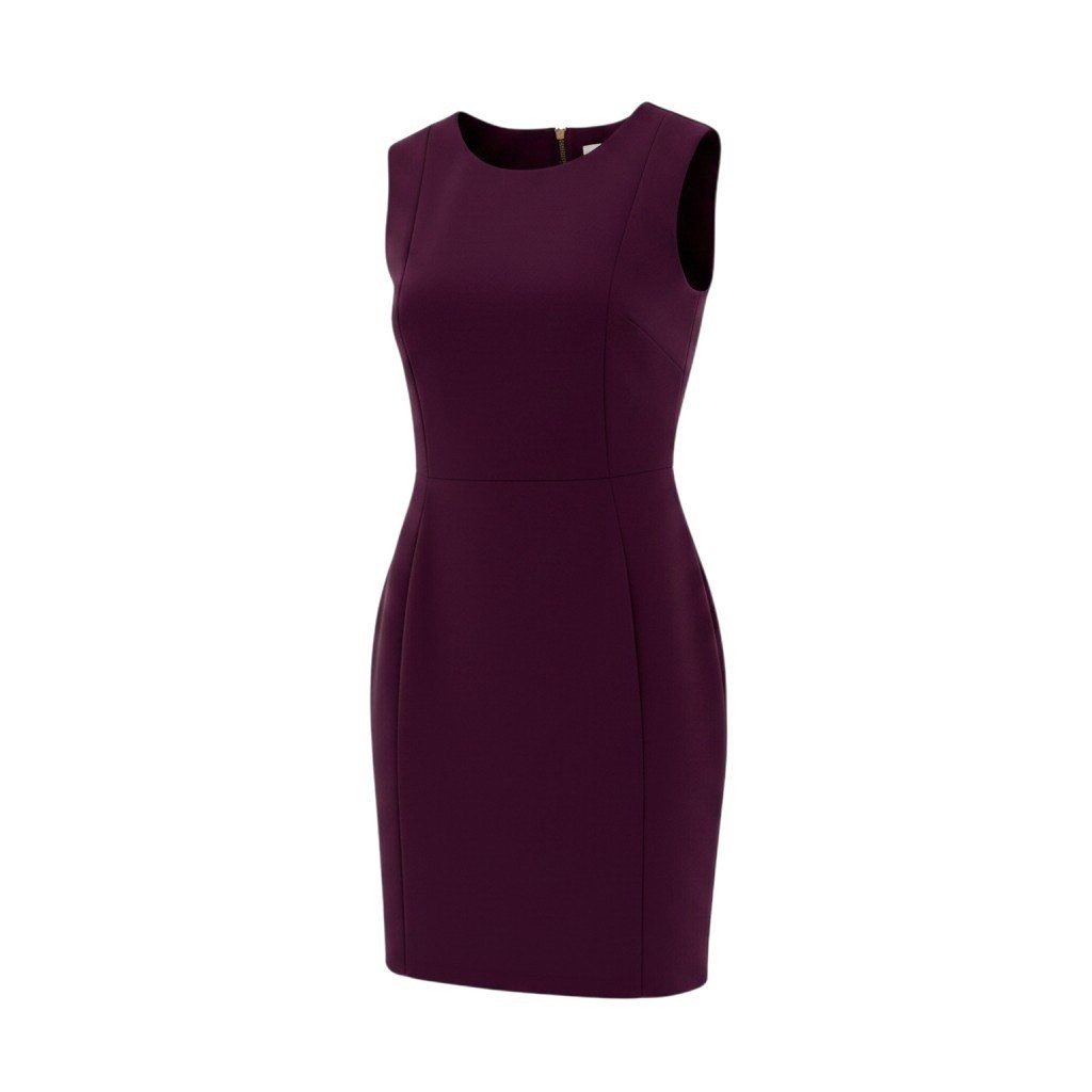 Calvin Klein Professional Classic Purple Sheath Dress Size 14 EUC Cocktail Party