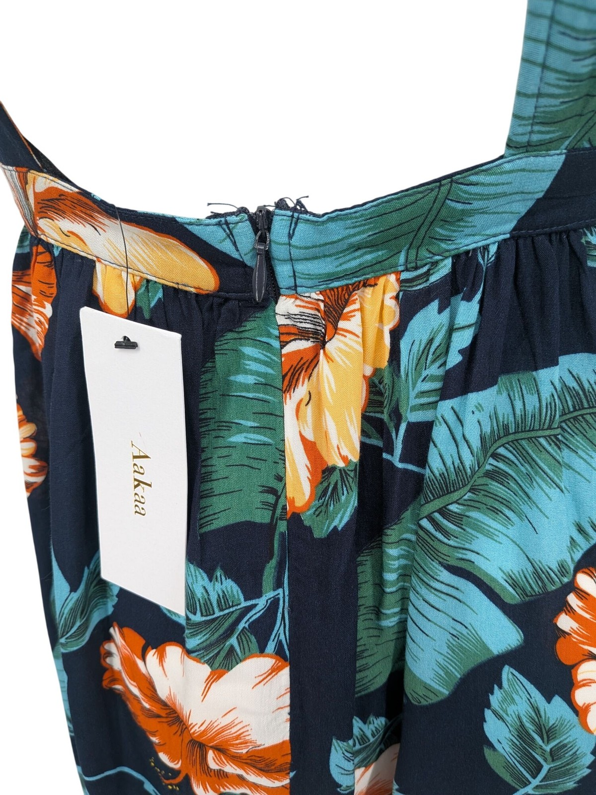 Floral Halter Maxi Dress Romantic Tropical Coastal Resort Open Back Boho Size XS