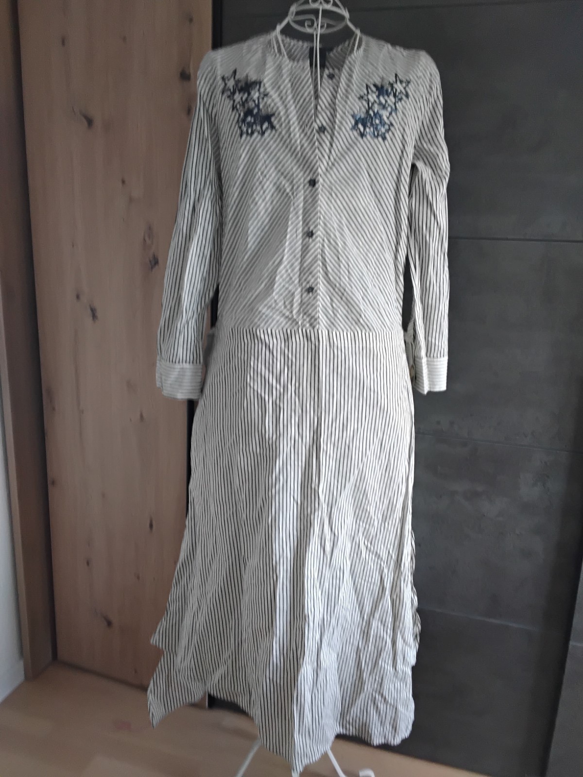 Lorena Antoniazzi long dress size 40, multi-colored, striped, cotton NP €500