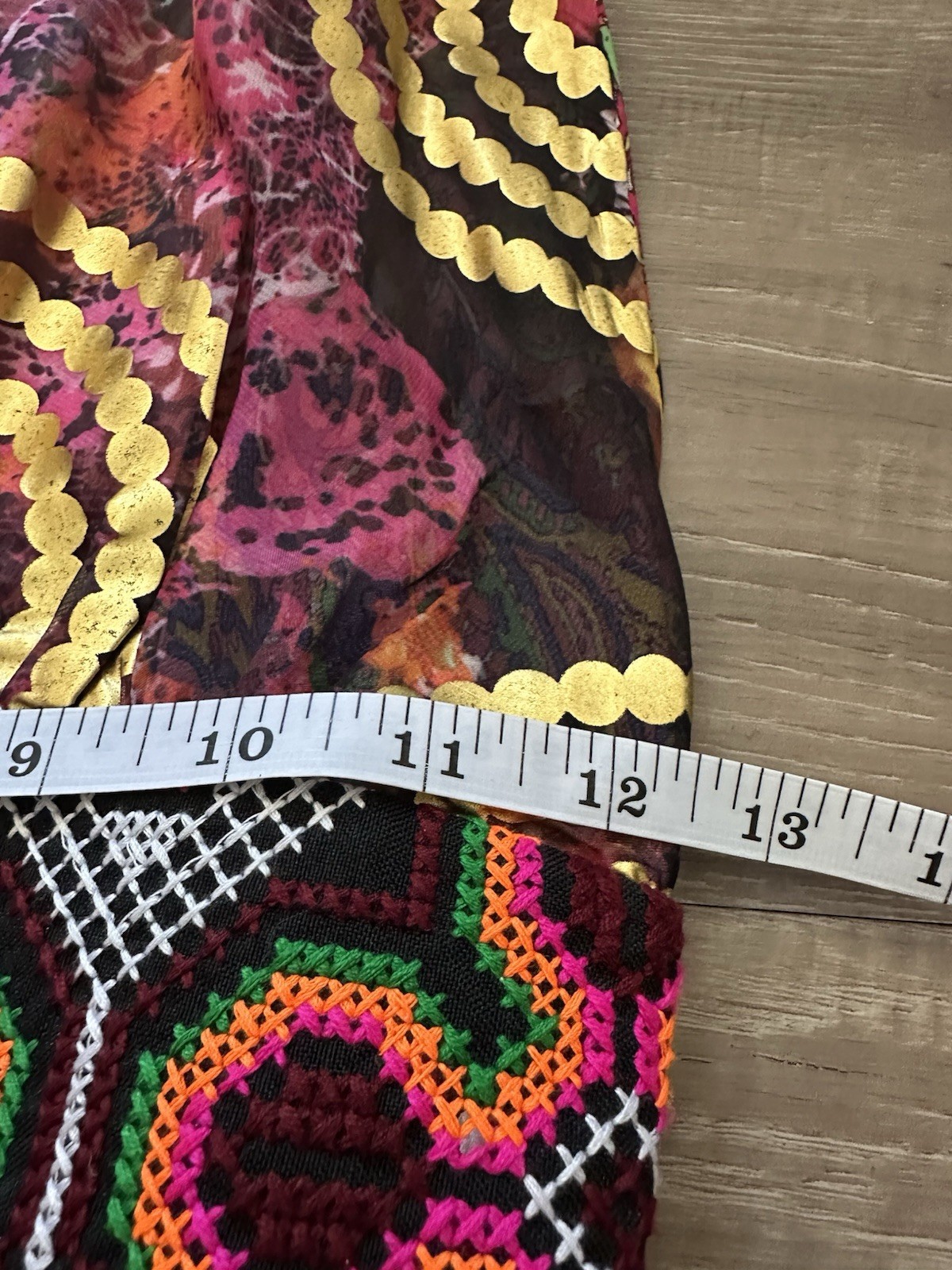 Boho Red Multicolor Embroidered Layered Maxi Dress Paisley