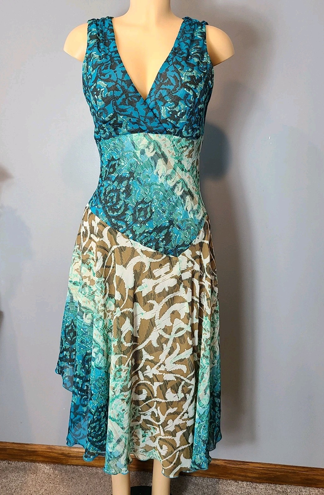 Vtg Y2K 90s Maxi Fairy Dress Grunge Romantic Sz 8 Boho Wedding Guest Cottage
