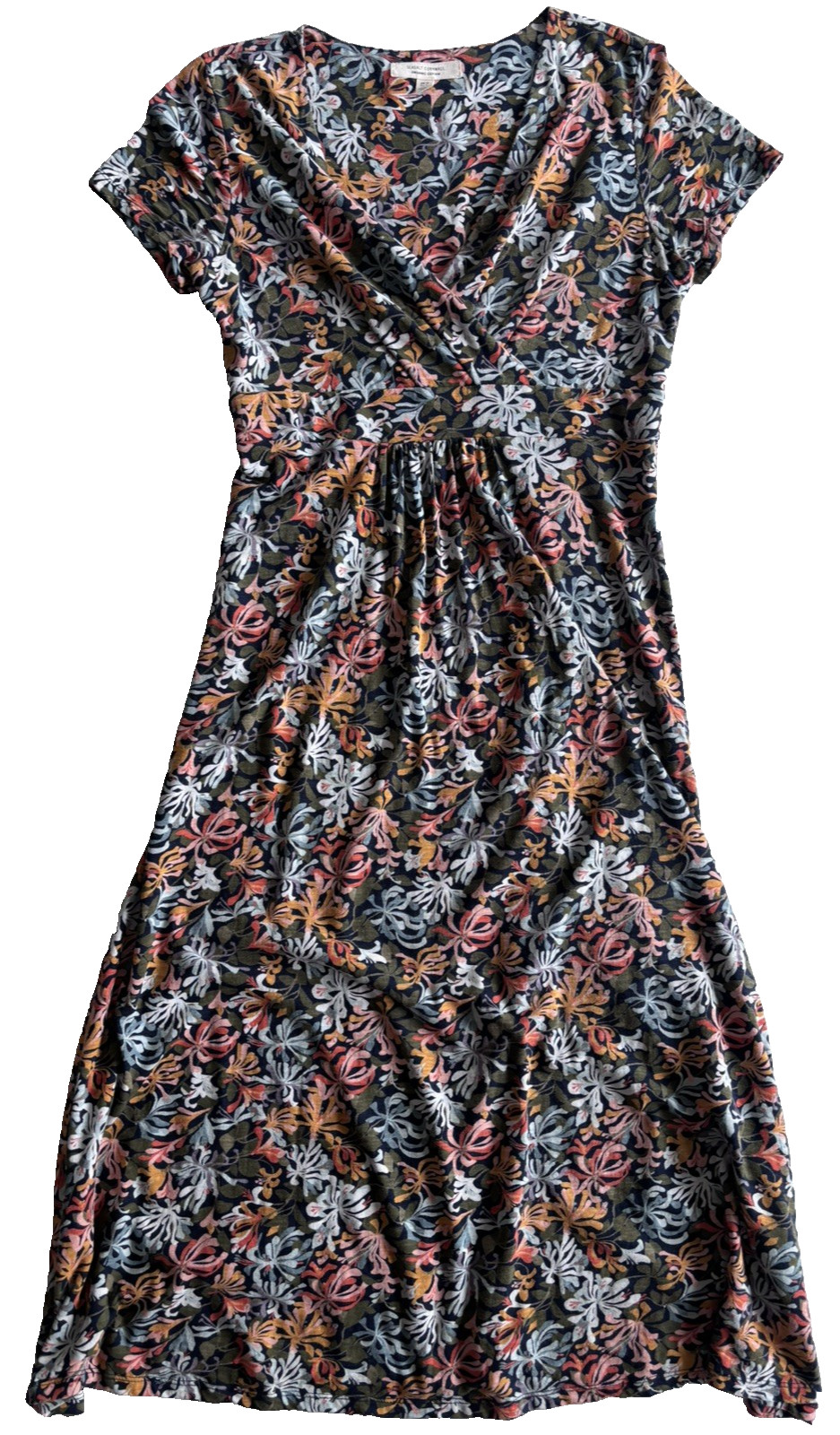 Seasalt Cornwall Womens Floral Chapelle Maxi Dress UK Size 10, Summer Cap Sleeve