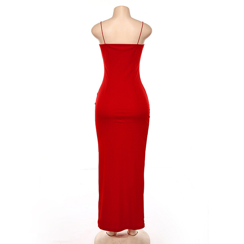Sexy Womens Elegant Dress High Split Sleeveless Bodycon Cocktail Evening Party