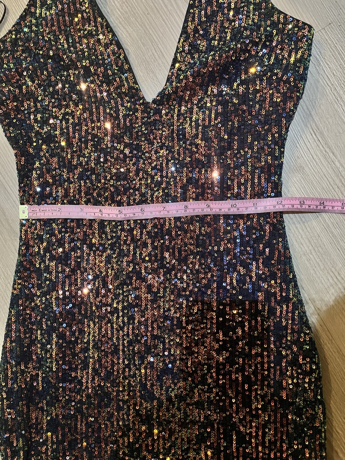 “Color Spectrum Sequin Party Dress