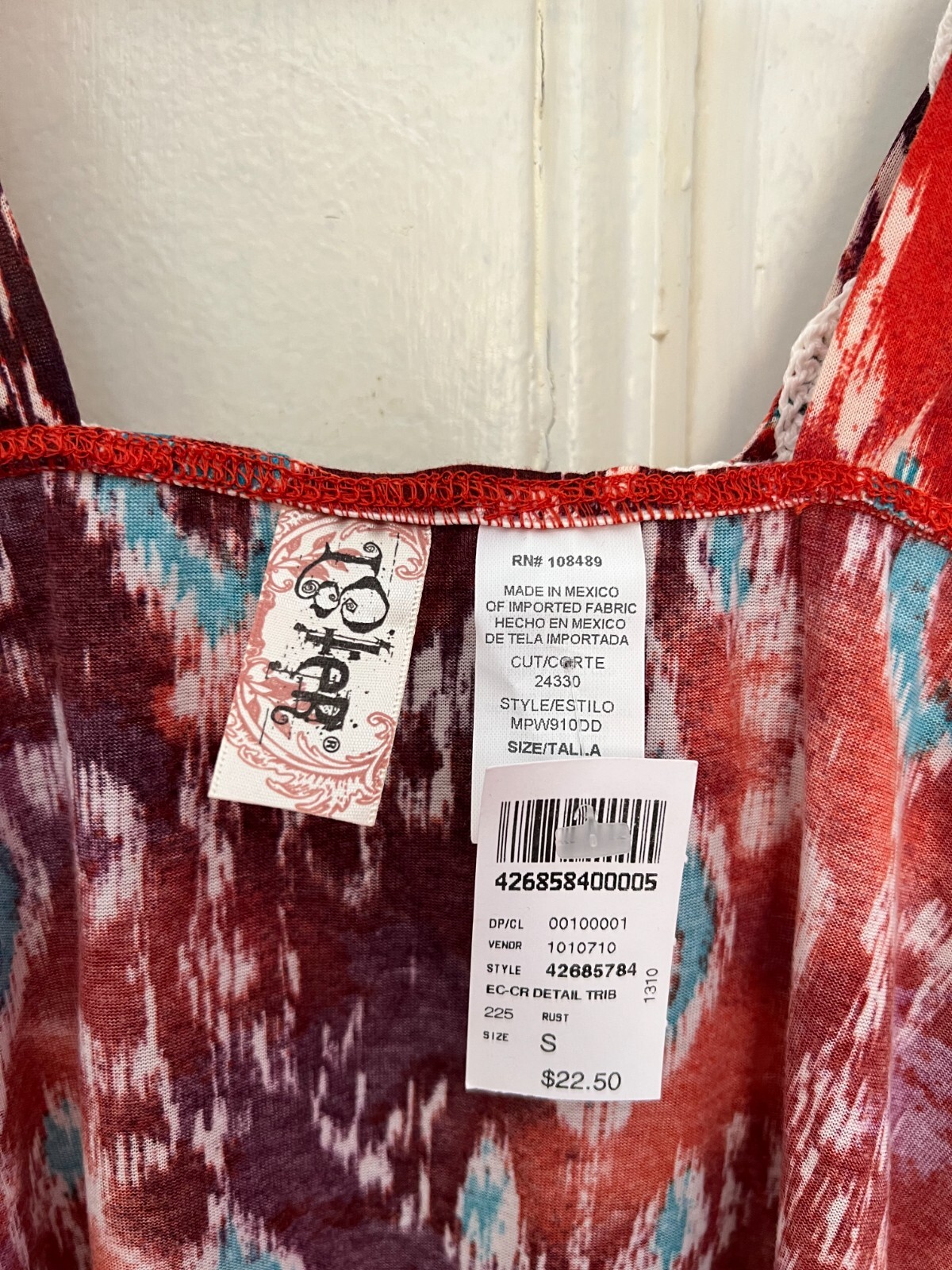 L8ter Dress Multicolor Sleeveless Mini Size S NWT