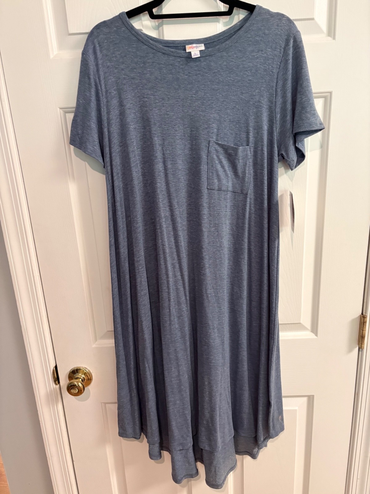 LuLaRoe NWT Carly dress Large (12-14); heathered gray