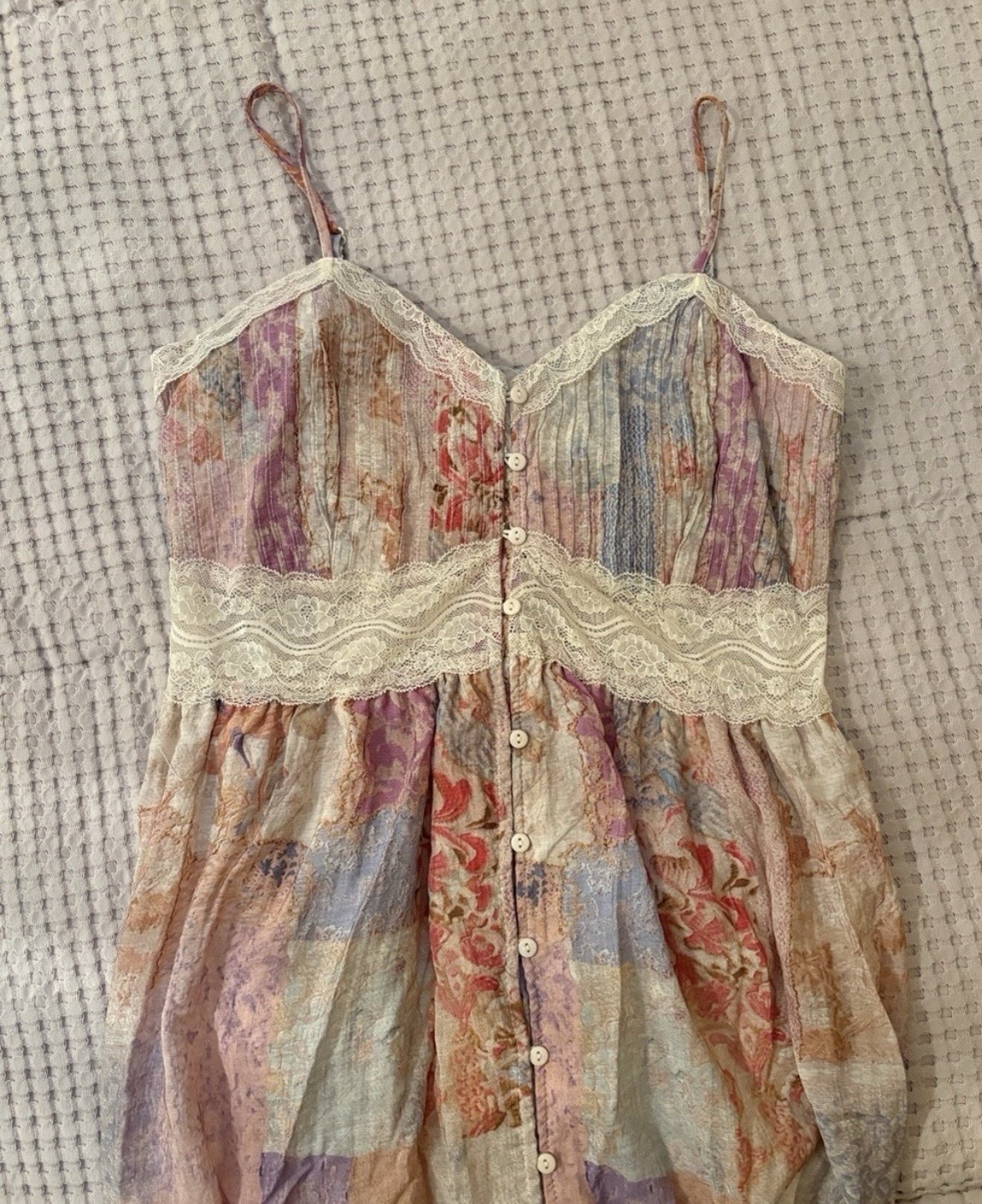 And Now This Women’s Size Small Button down Patchwork Dress