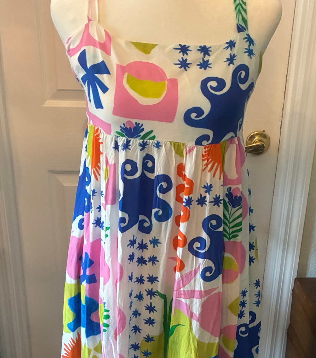 Anthropologie Paper Heart Abstract Graphic Print Dress SZ Small