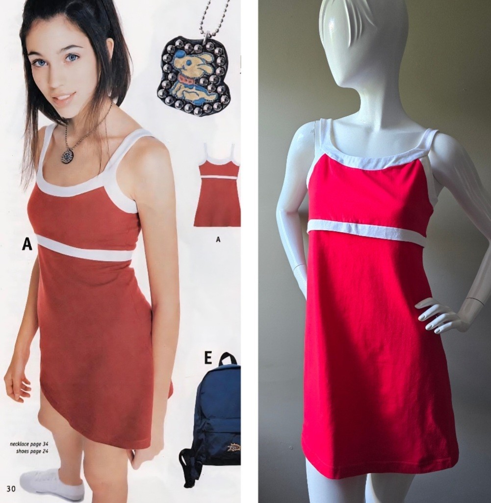 NWT 90’s Delia’s Catalog Sport Dress By Apologie Medium Red Cotton/Lycra Summer