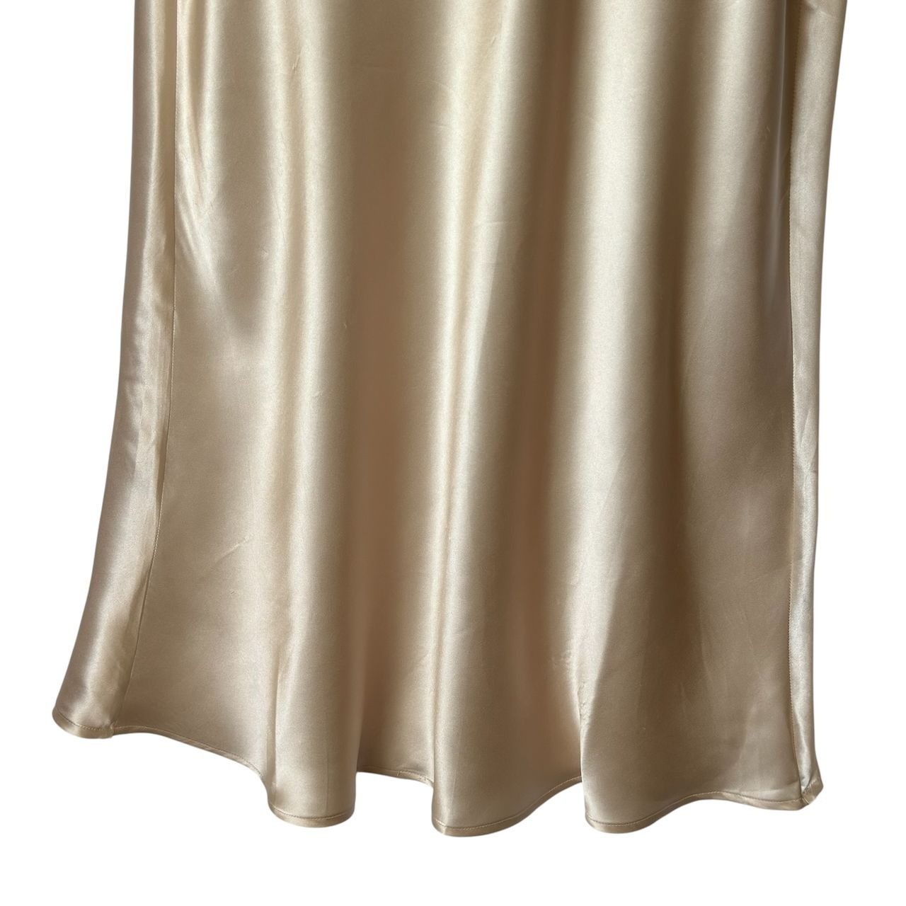 Vintage Banana Republic Womens Small Champagne Silk Maxi Slip Dress 1990’s
