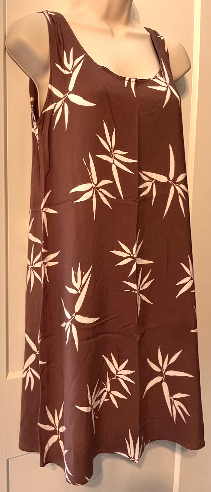Hawaiian Tropical Aloha Dress S Rayon Sundress Lotus Flower Maui Kauai Oahu Kona
