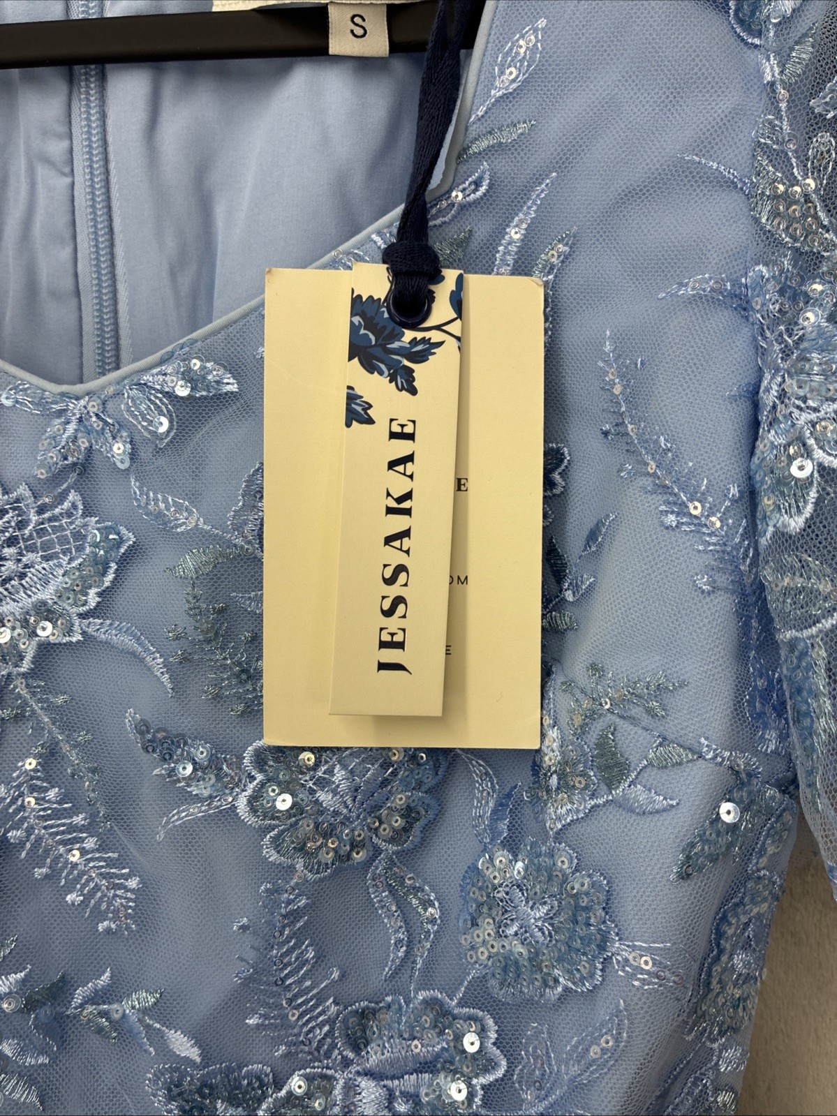 Jessakae dress Blue Small Elsa Mesh Sparkle Cinderella Prom wedding formal