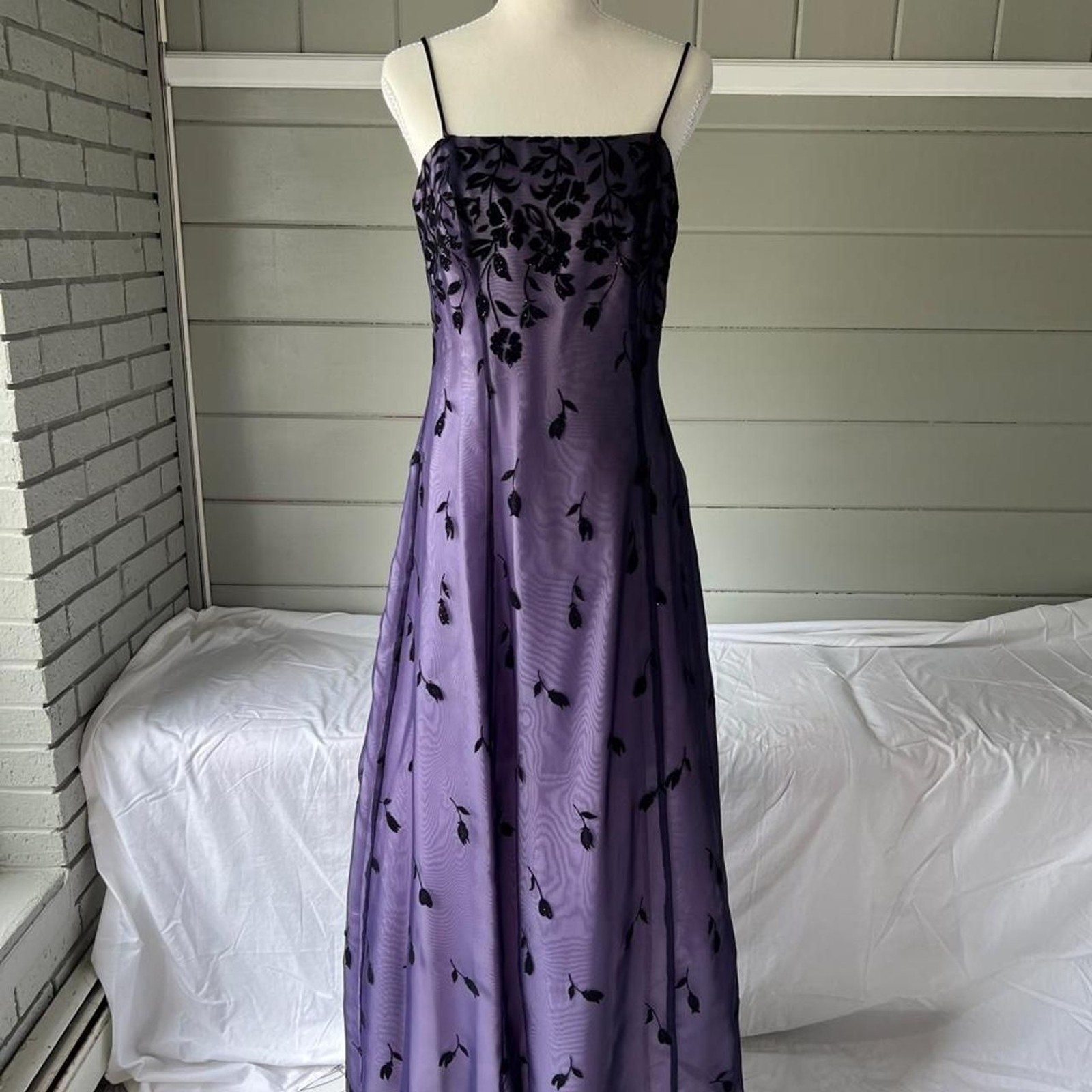 ♡ vintage fairweather velvet floral maxi dress ♡