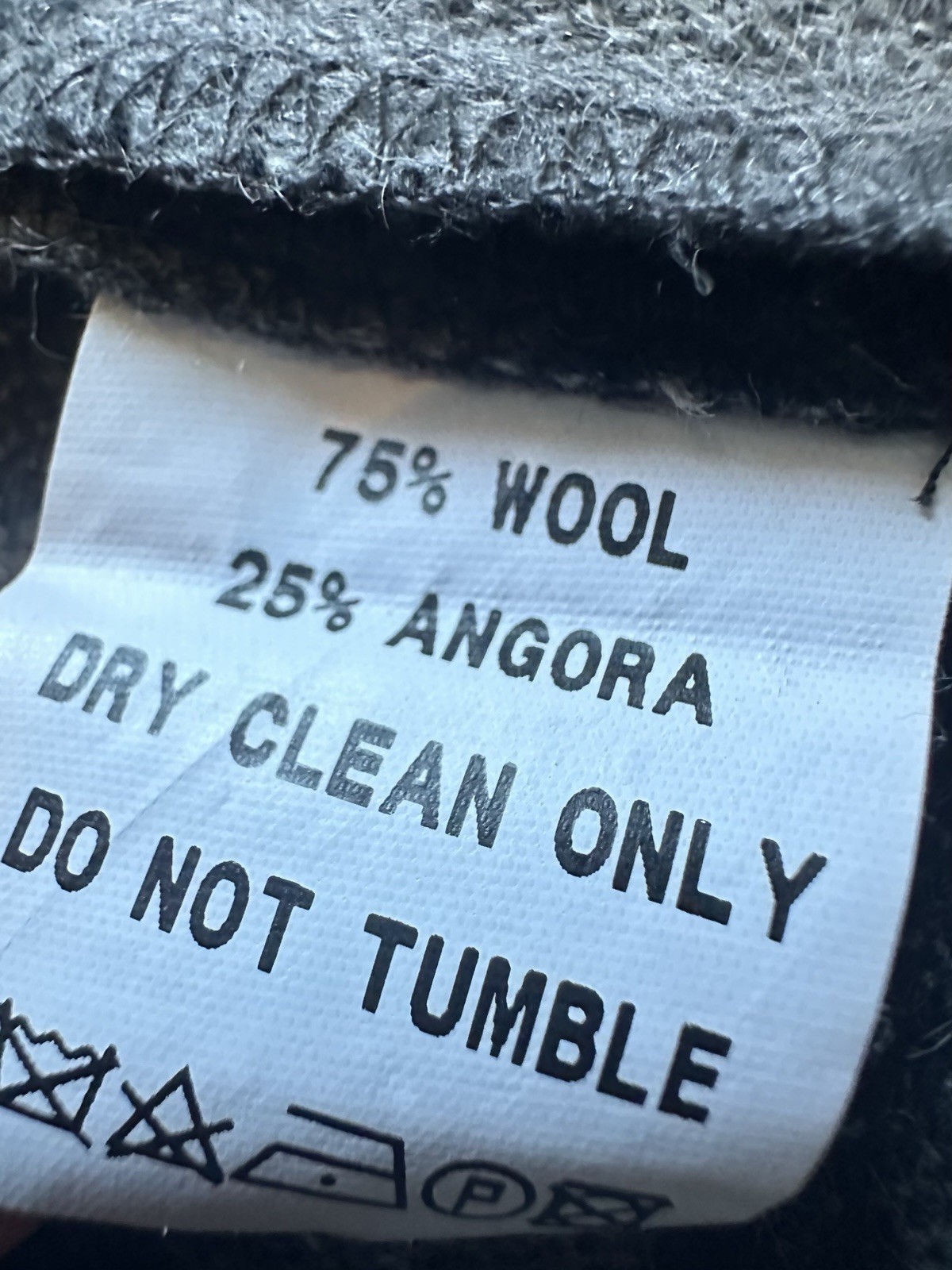 Gigue Wool Angora Houndstooth Sleeveless Sheath Dress Gray Black Women s 42 US10