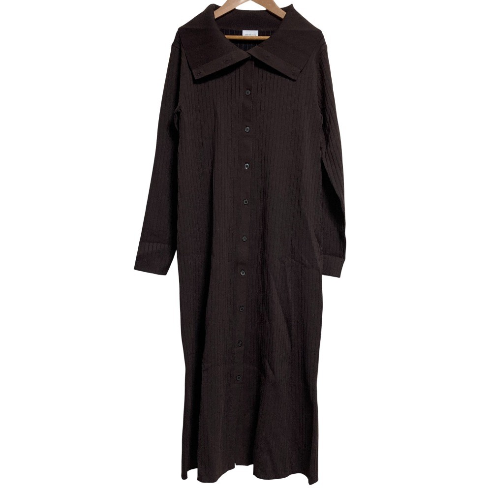 green label relaxing United Arrows ribbed knit dress brown Women USED