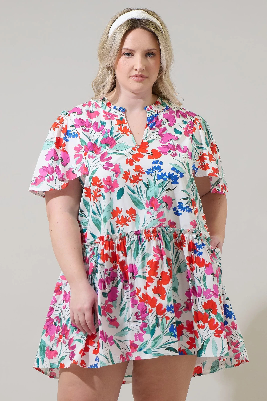 SUGARLIPS Curve NWT $79 Kivia Blossom Floral Rock a By Trapeze Dress Size 2X