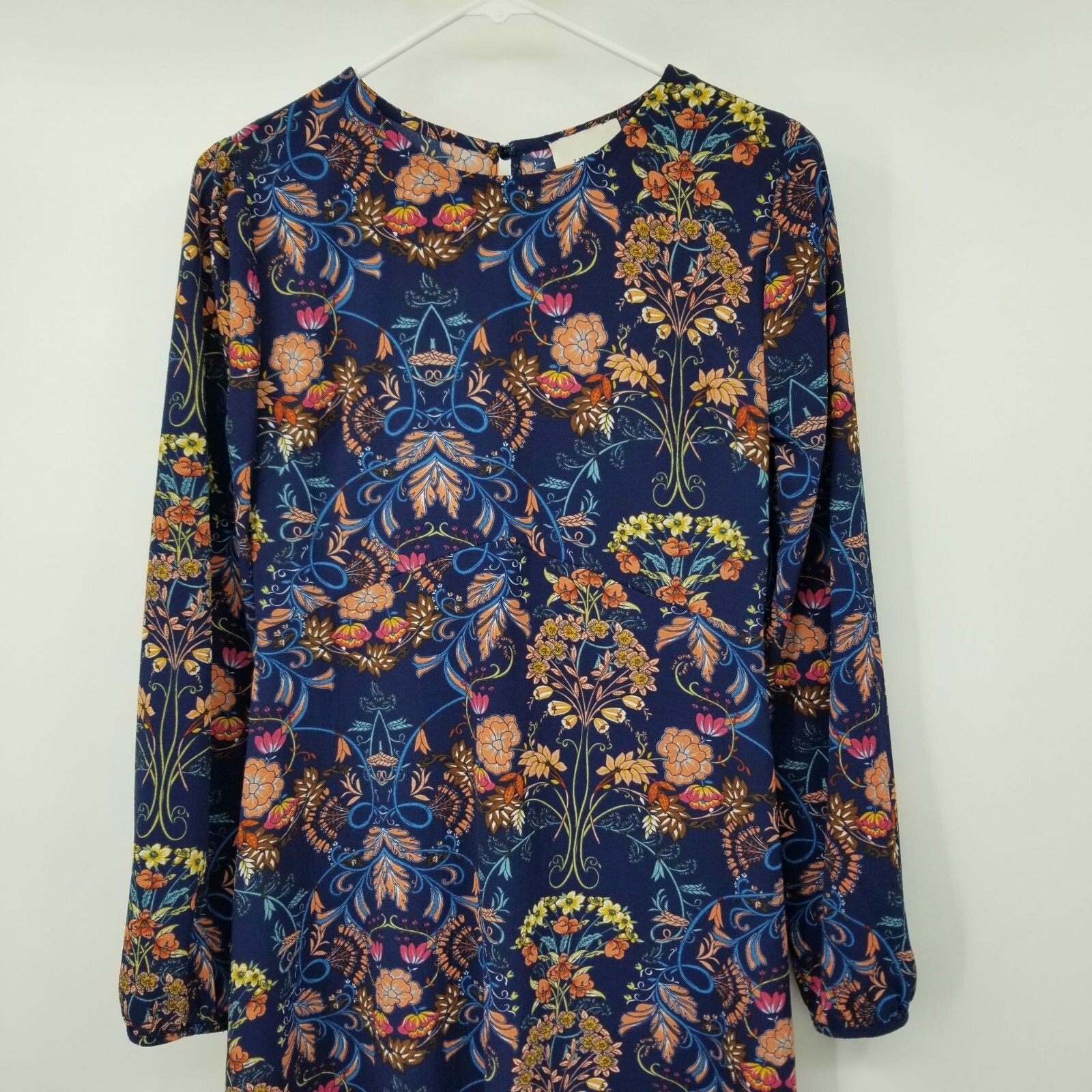 I. Madeline Long Sleeved A Line Midi Length Floral Dress Size Small