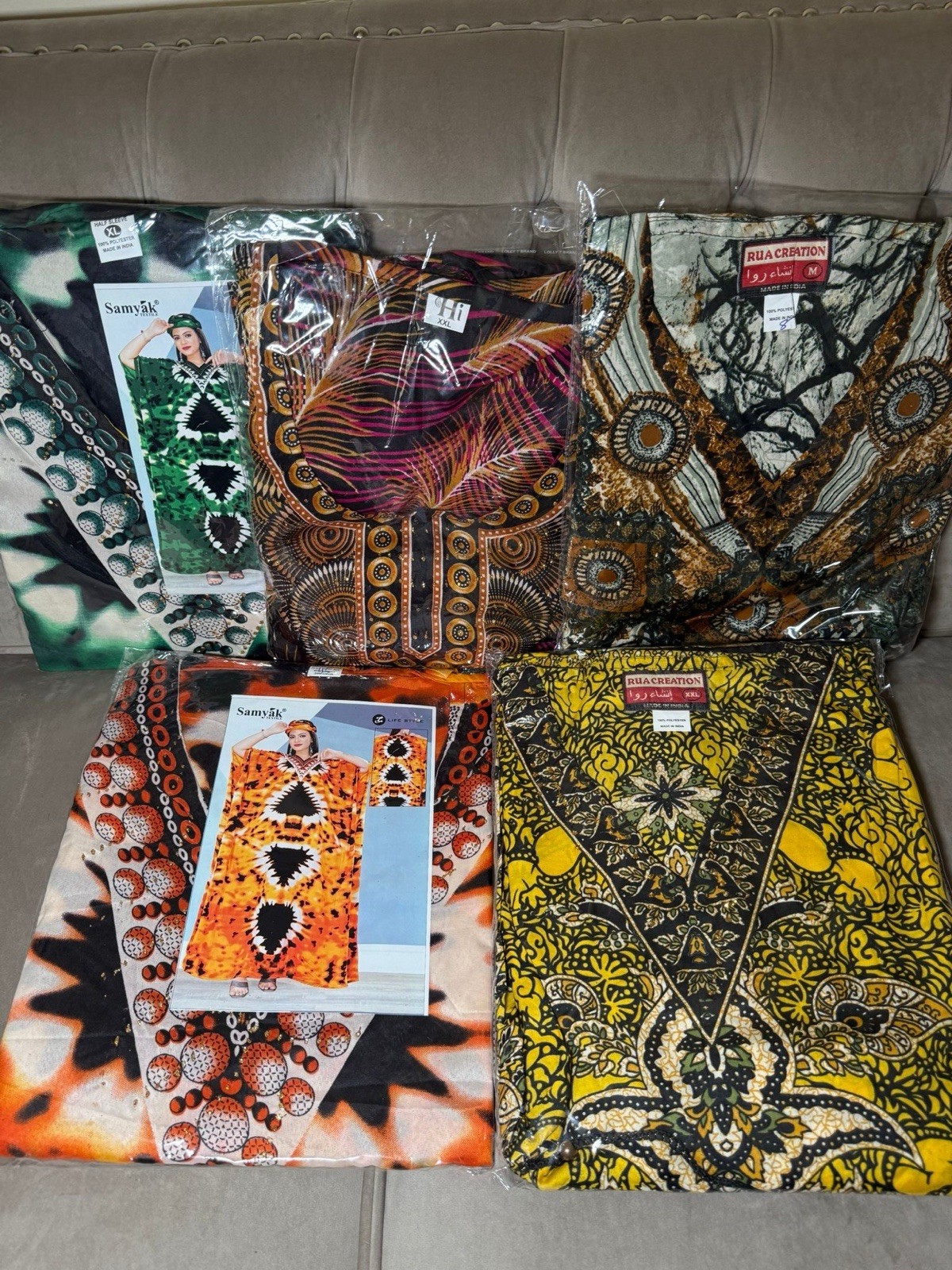 Nigerian Kaftan Dresses For Women (Different Colors and Patterns Available)