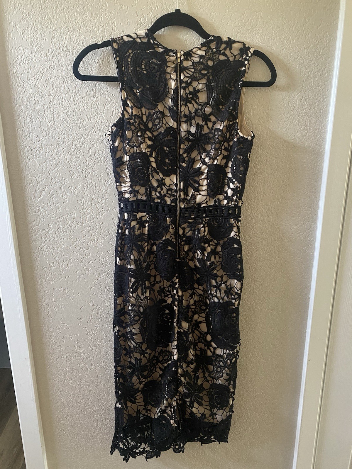Love By Design Black Lace Midi Cocktail Dress Size XXS
